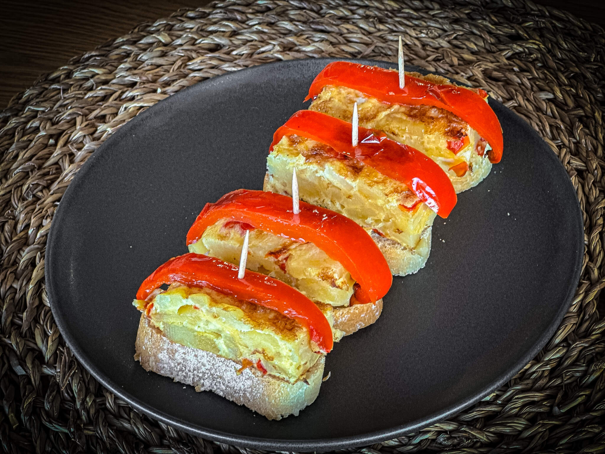 Spanish Flag Tortilla pintxo bar