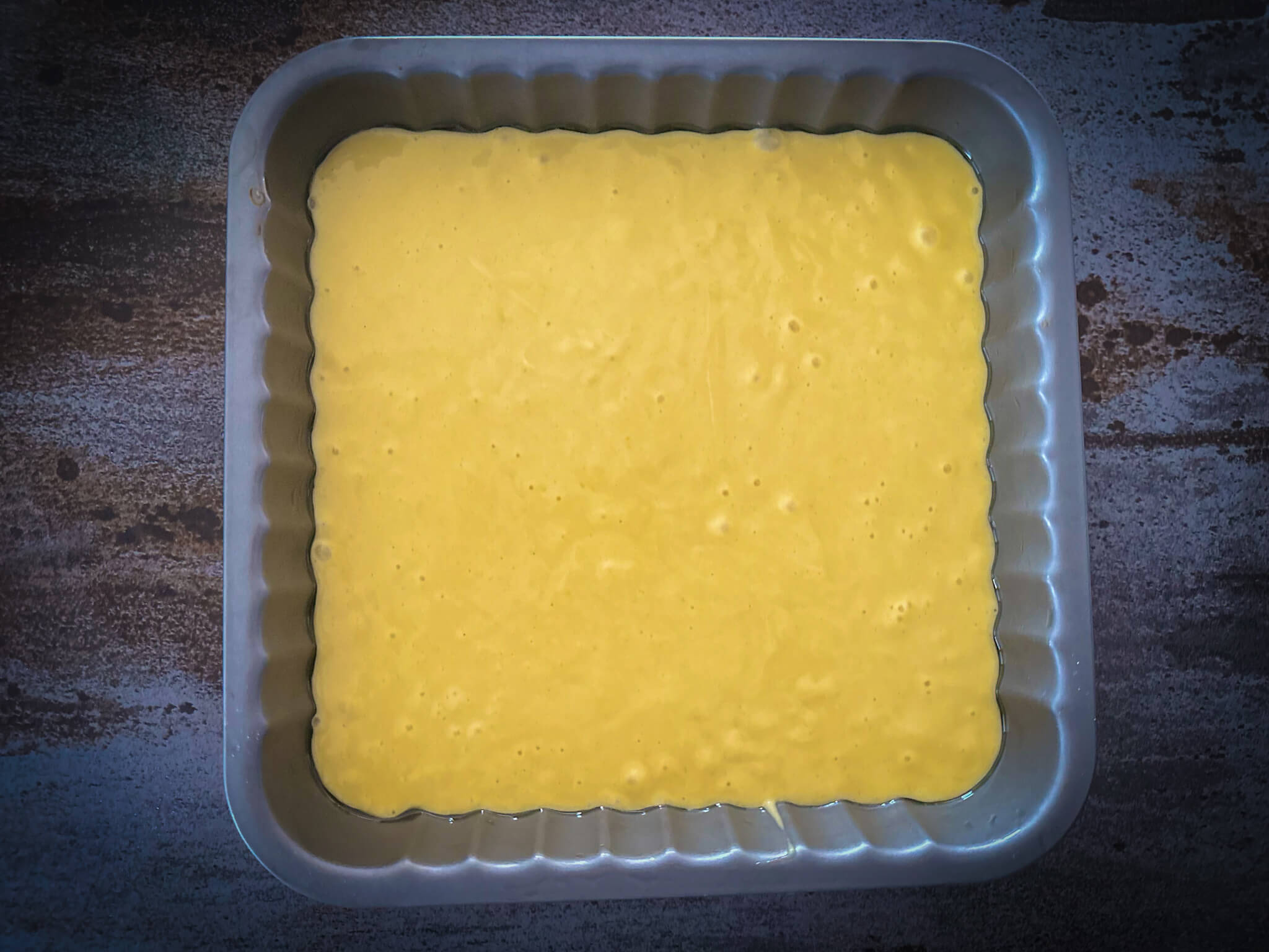 sponge cake before clay