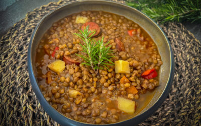 Spanish Lentil Soup with Chorizo