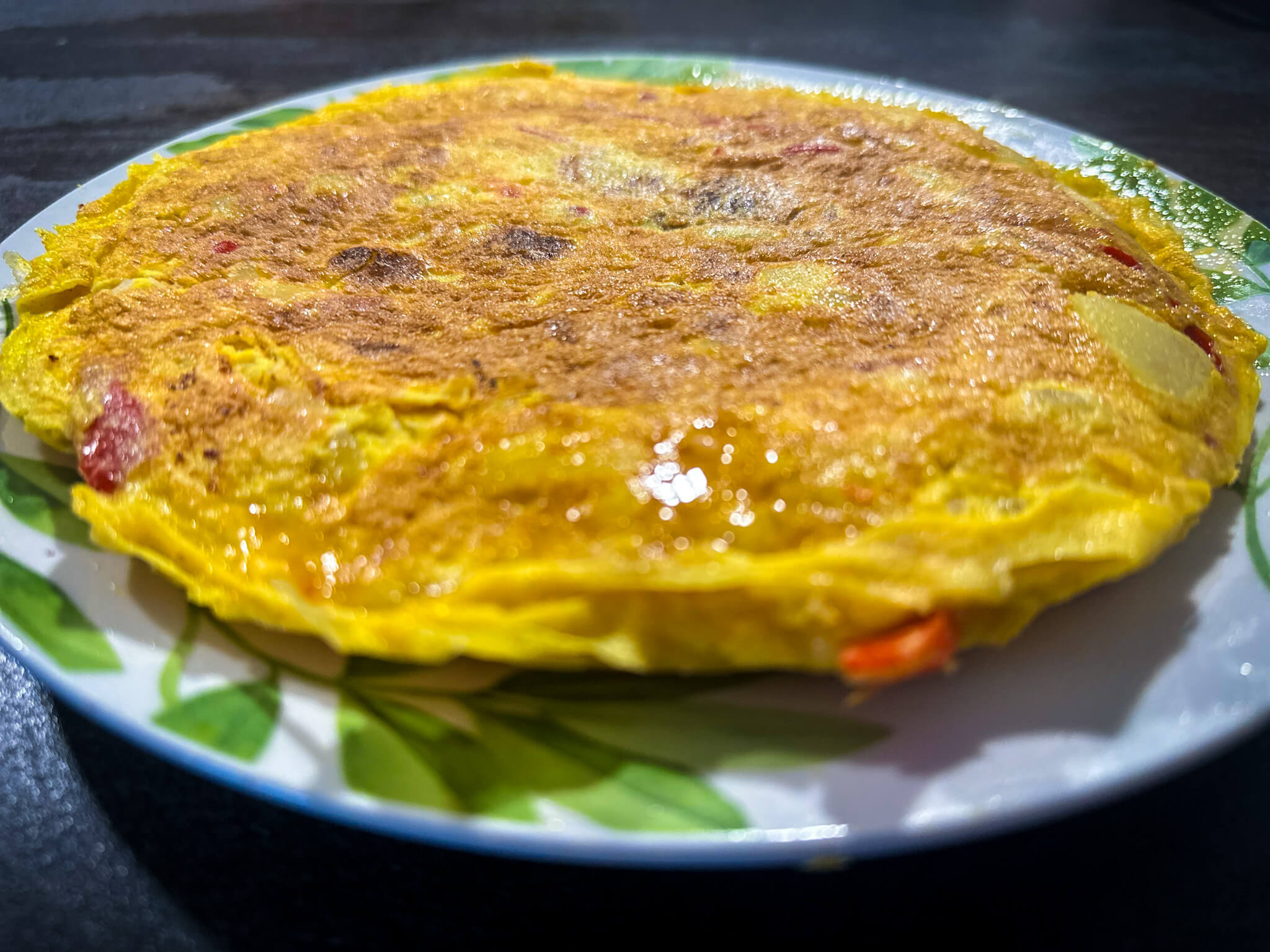 spanish omelette garlic pepper