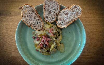 Spanish Artichokes with Cured Ham