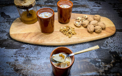 Spanish Goat Milk Curd with Thyme, Walnuts, and Honey