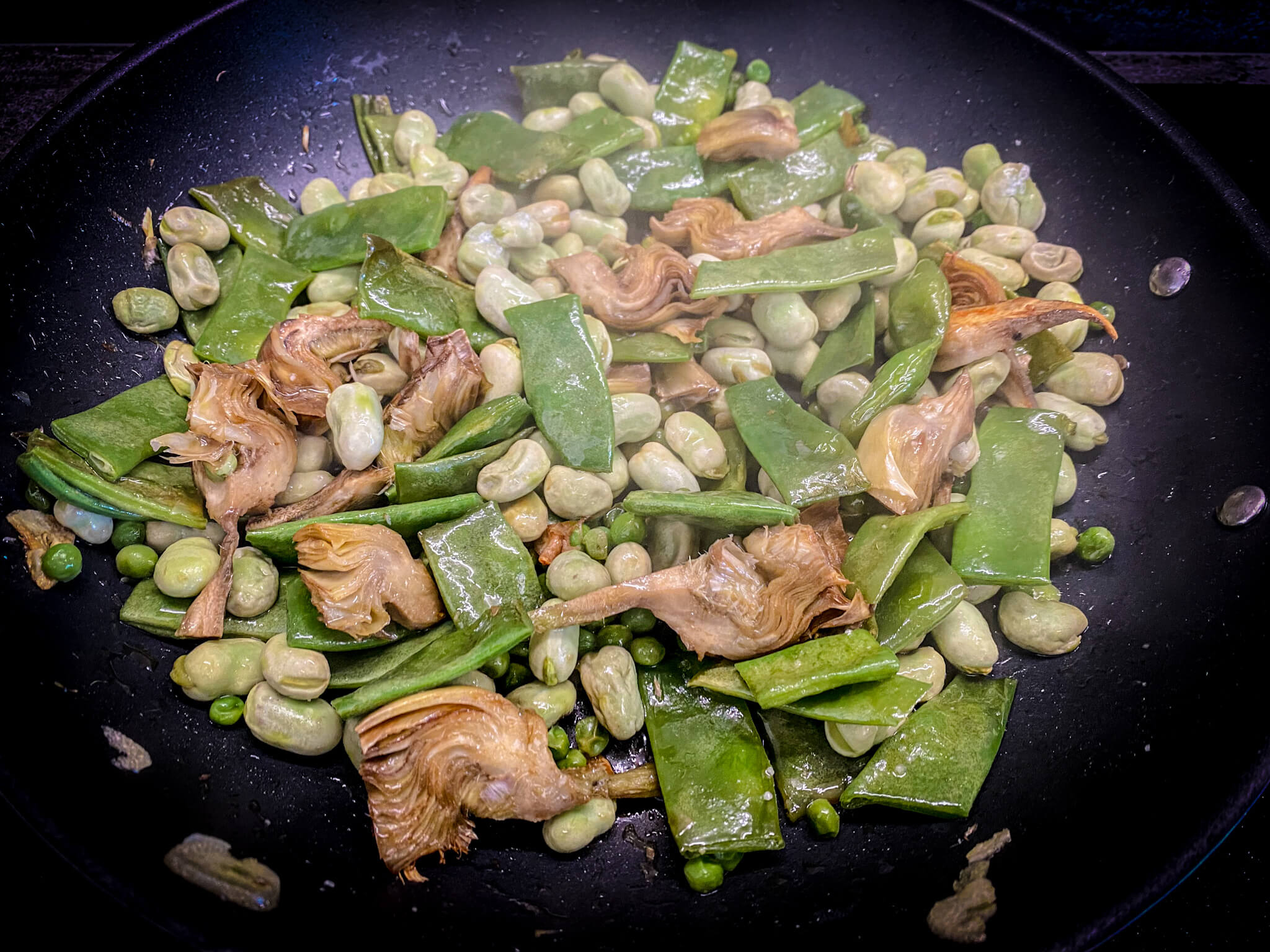paella de verduras freir 2