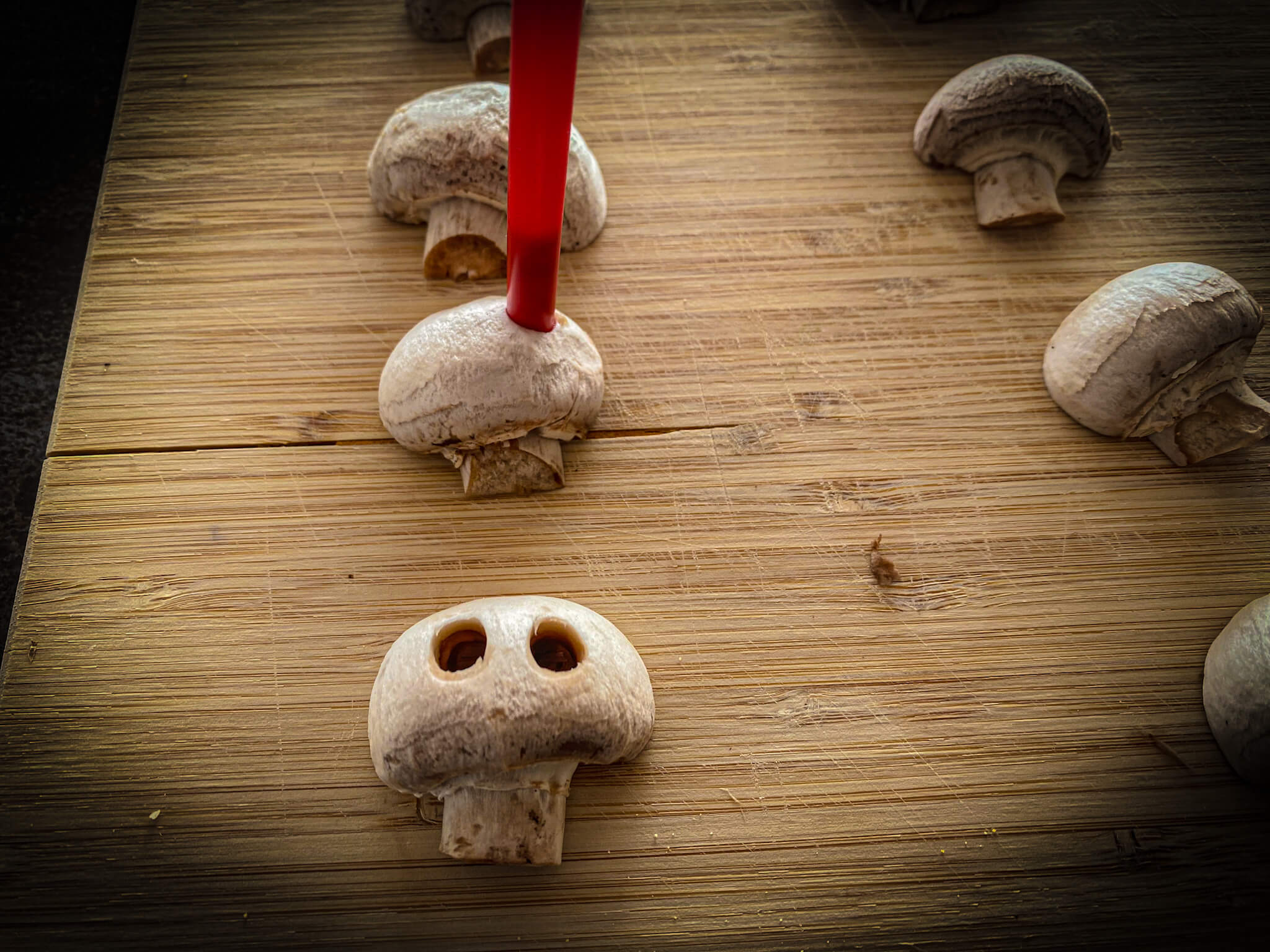 Pizza Halloween mushrooms decor