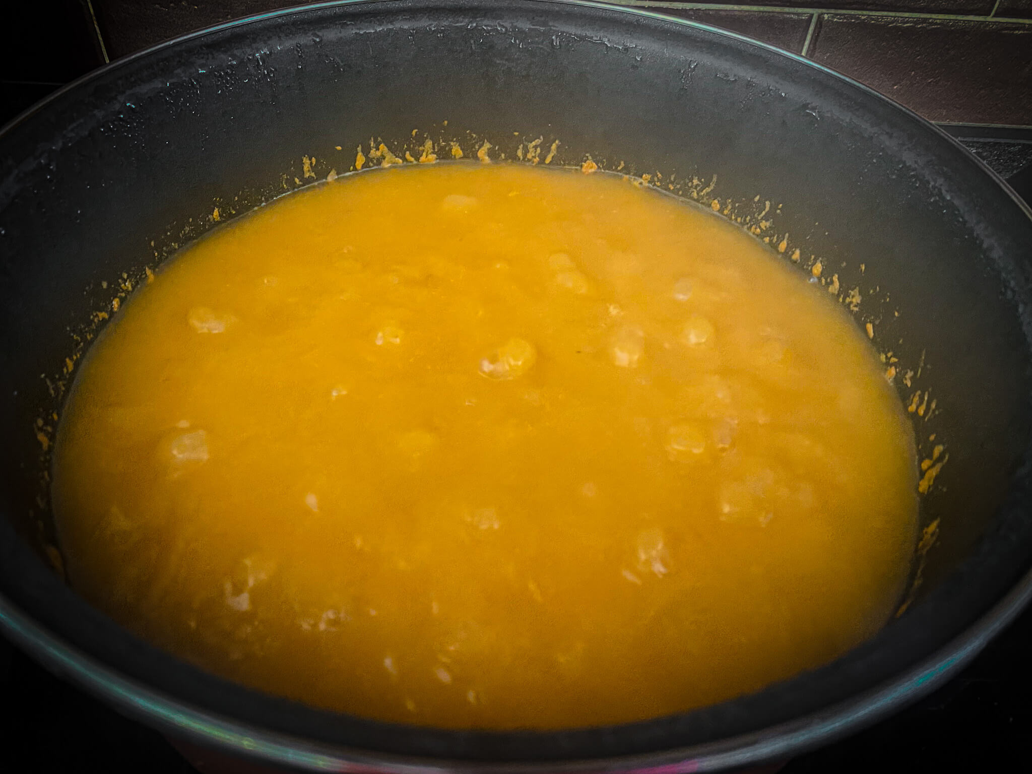 garbanzos con langostinos + sofrito