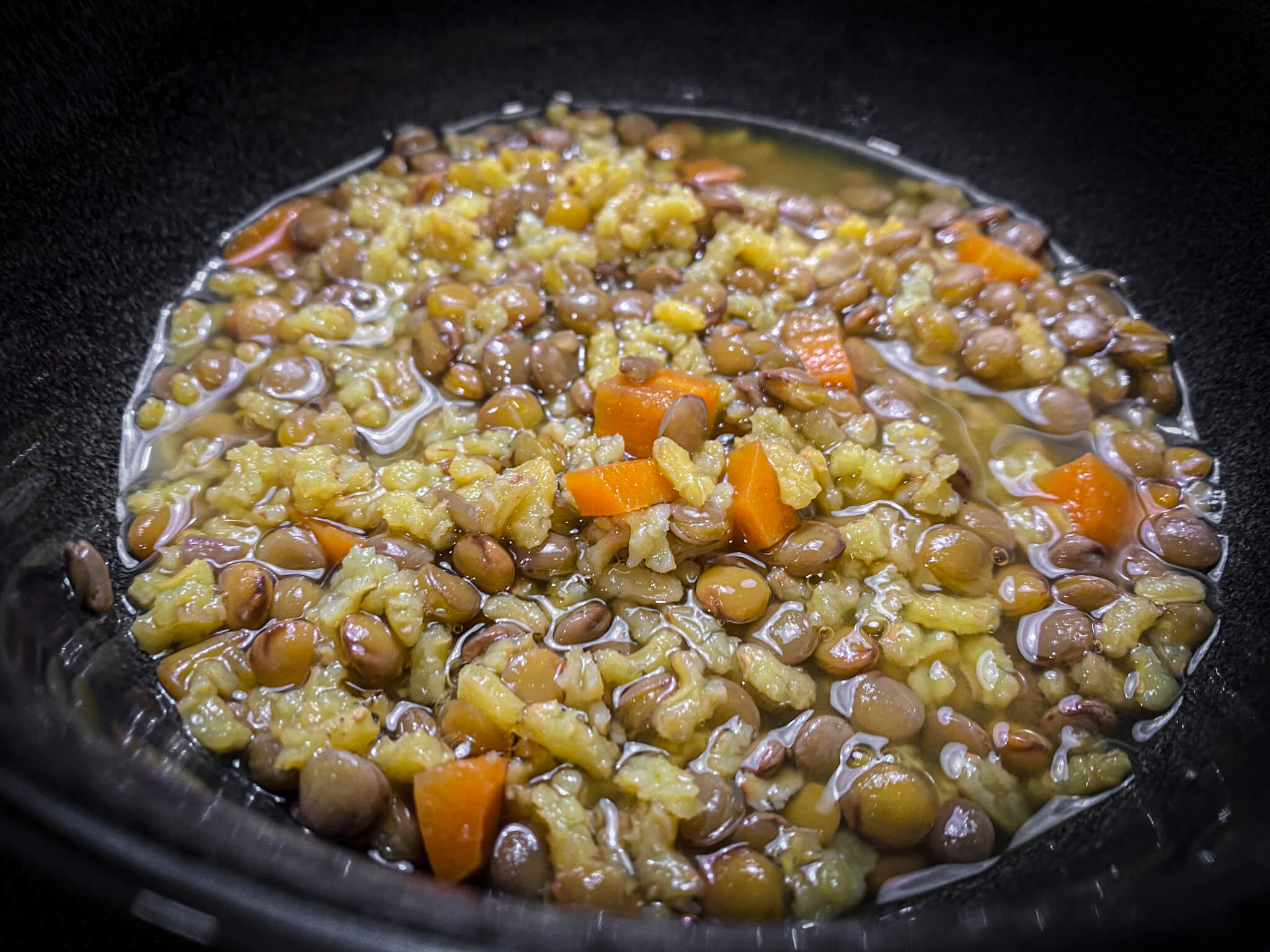 Lentejas con Arroz plate 1