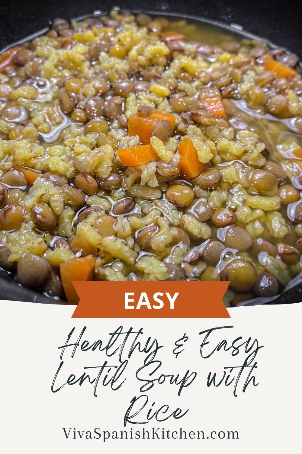 PIN Healthy & Easy Lentil Soup with Rice