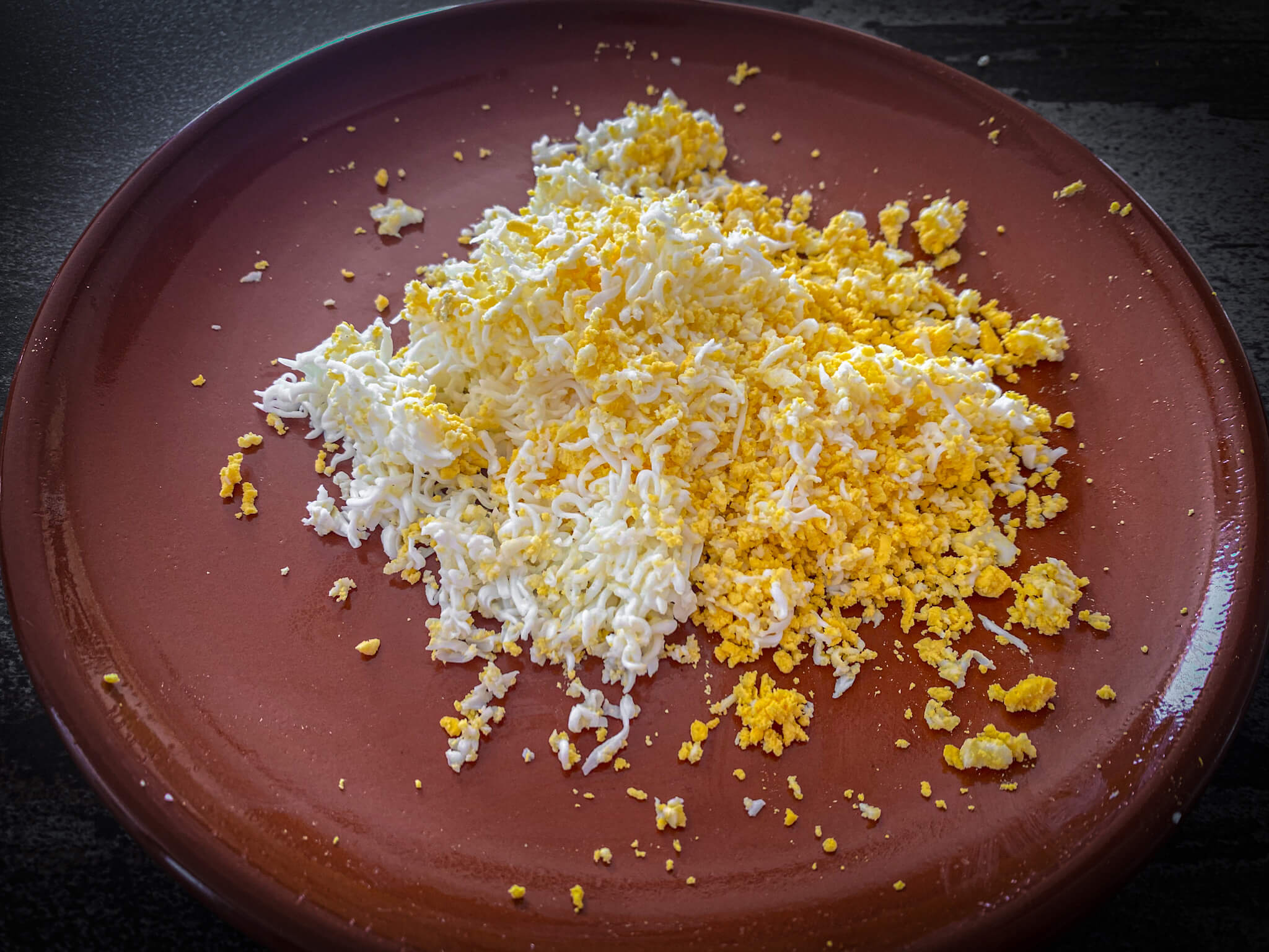 Rice salad egg