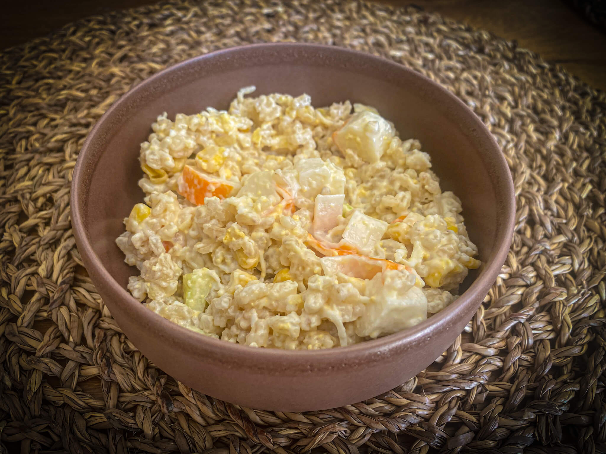 Rice salad plate