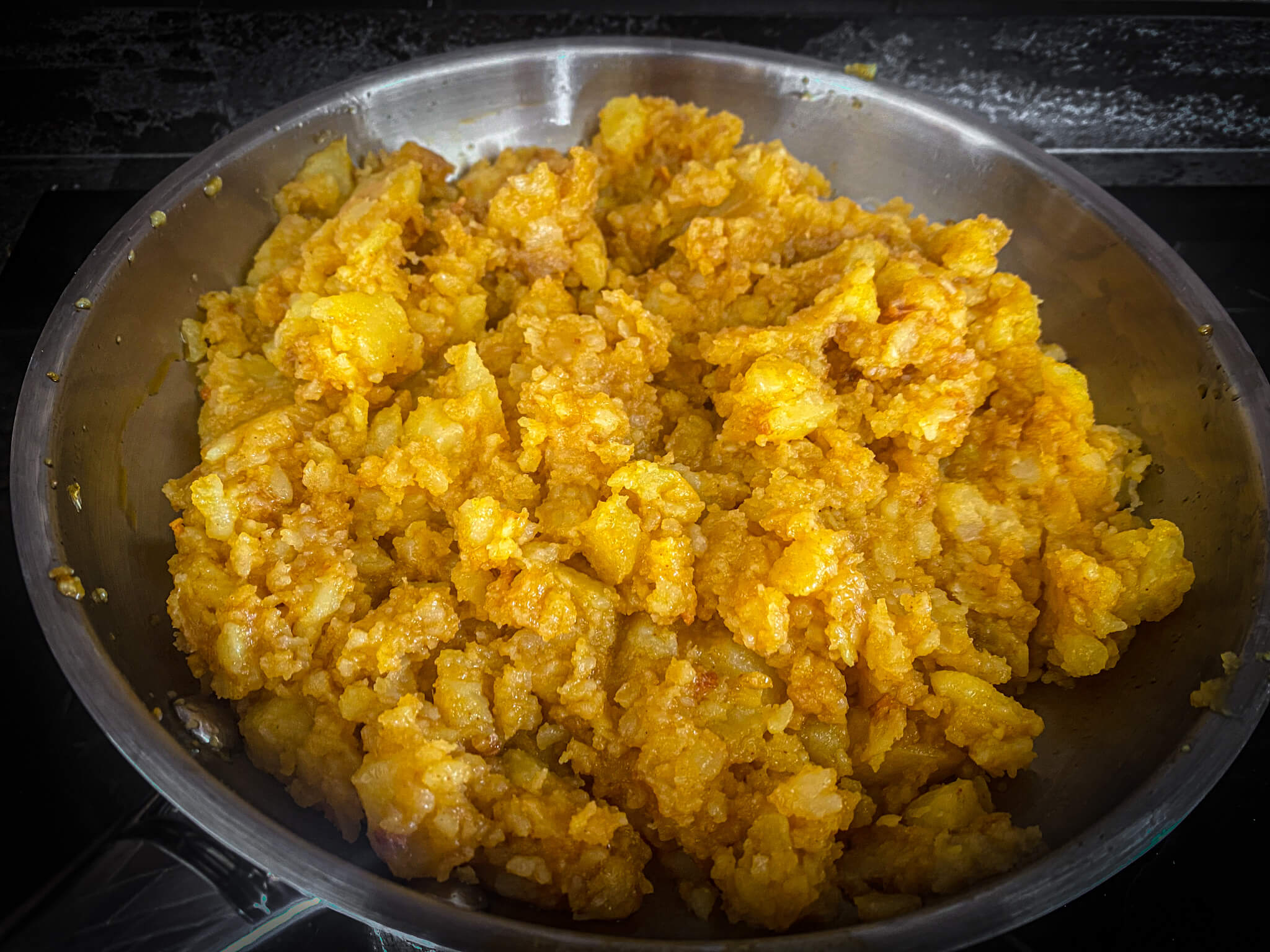 patatas revolconas mezclar terminado