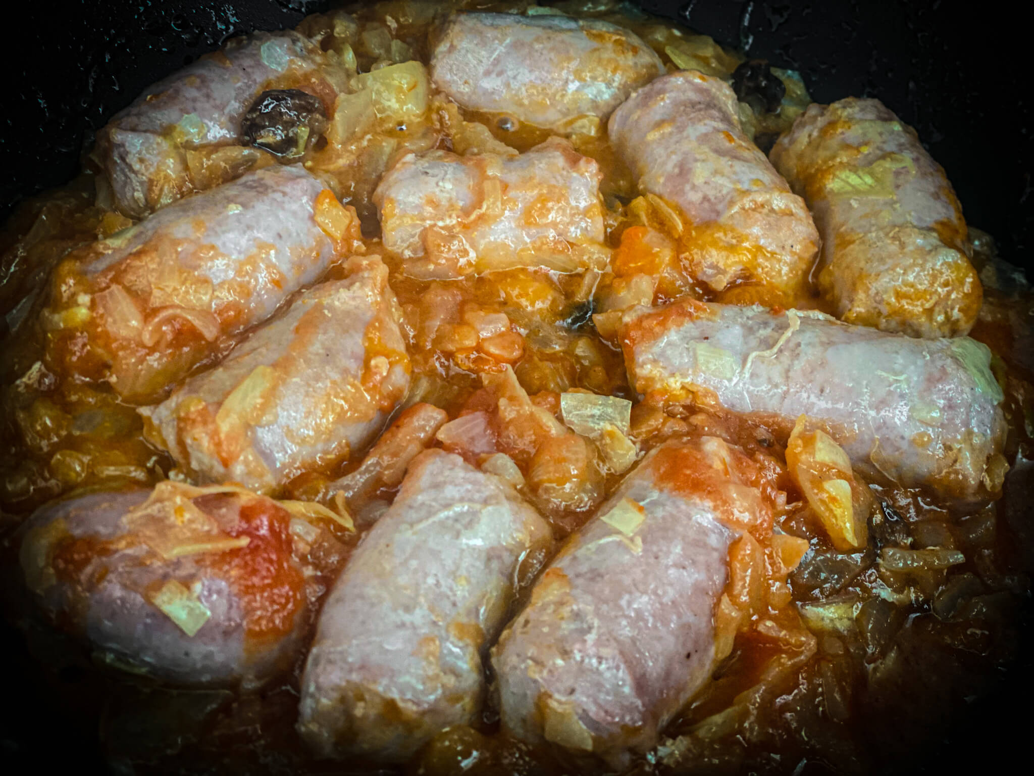 Chickpeas with Catalan Sausage fried