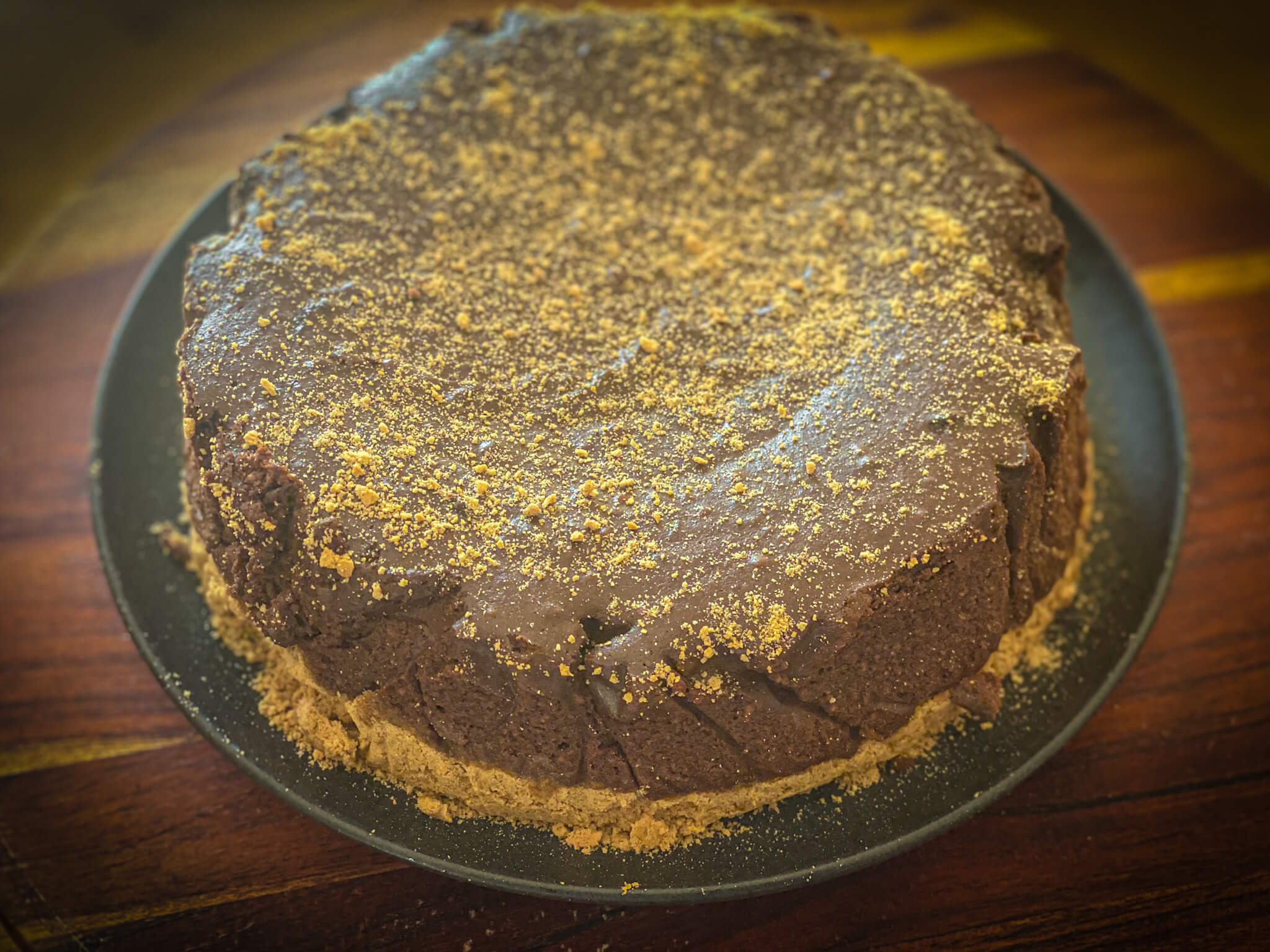 Chocolate Ricotta Cheesecake plated 3