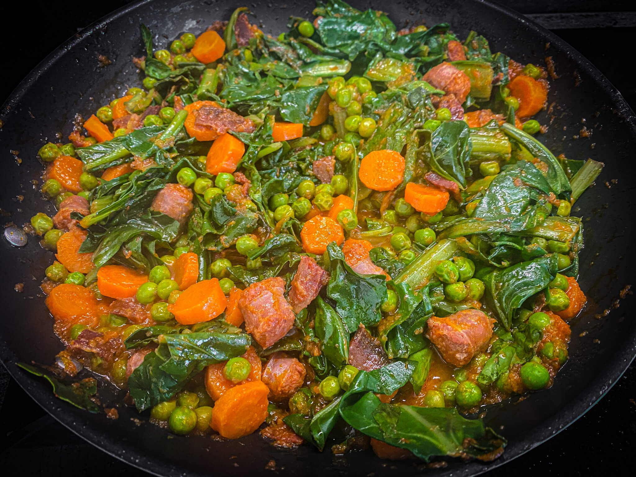 Spanish Chorizo and Vegetables mixing 1