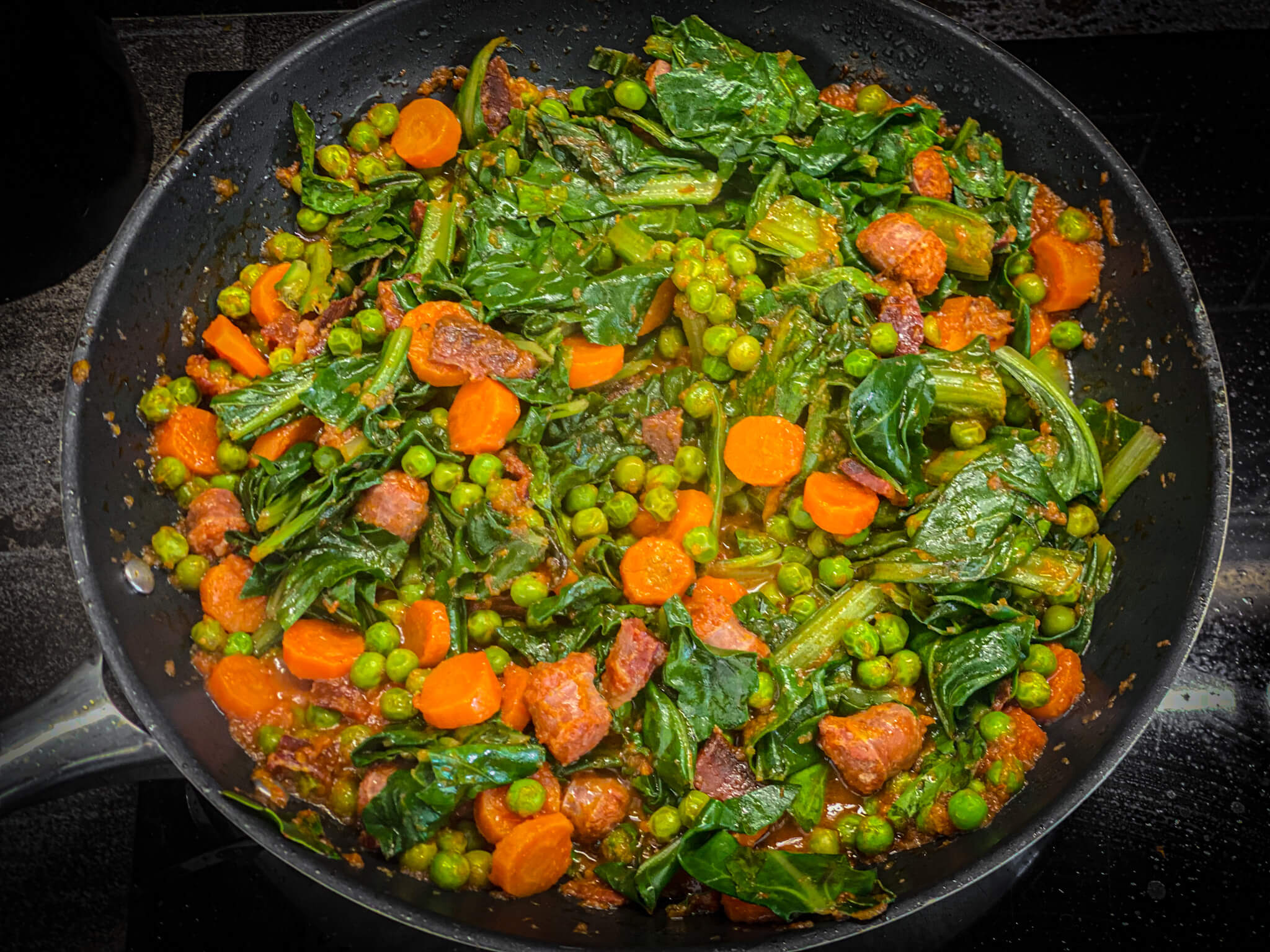 Spanish Chorizo and Vegetables mixing 3