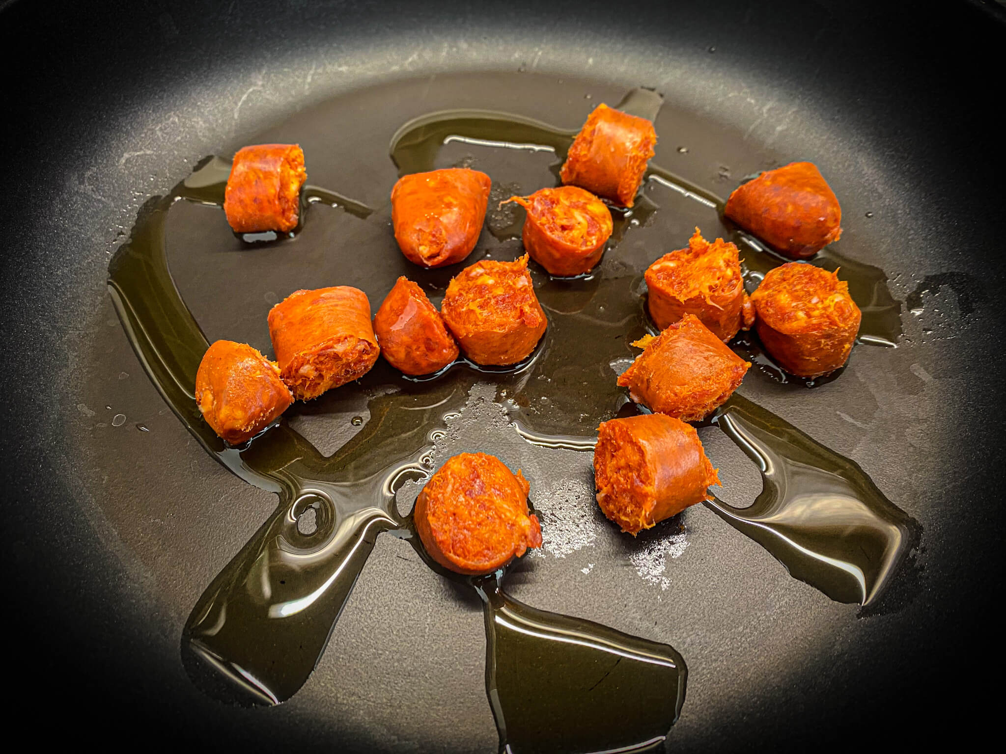 Spanish Chorizo and Vegetablesfried chorizo 1