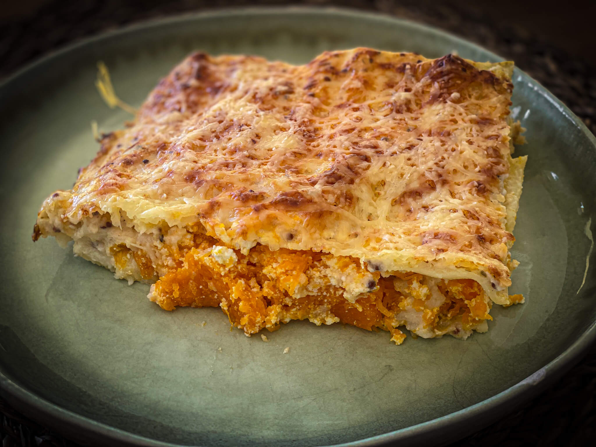 healthy pumpkin lasagna with goat ricotta Plated 3