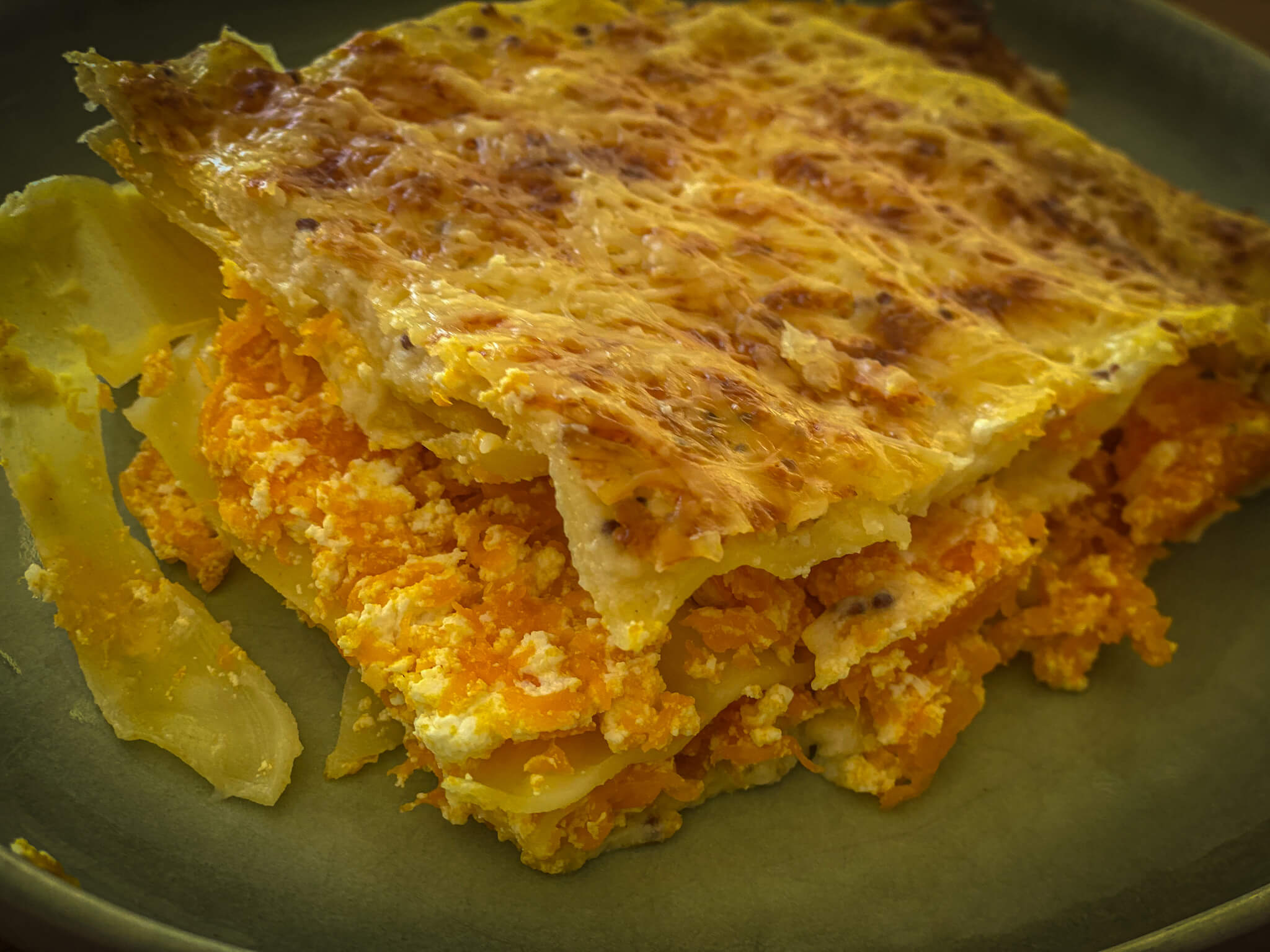 healthy pumpkin lasagna with goat ricotta Plated v4