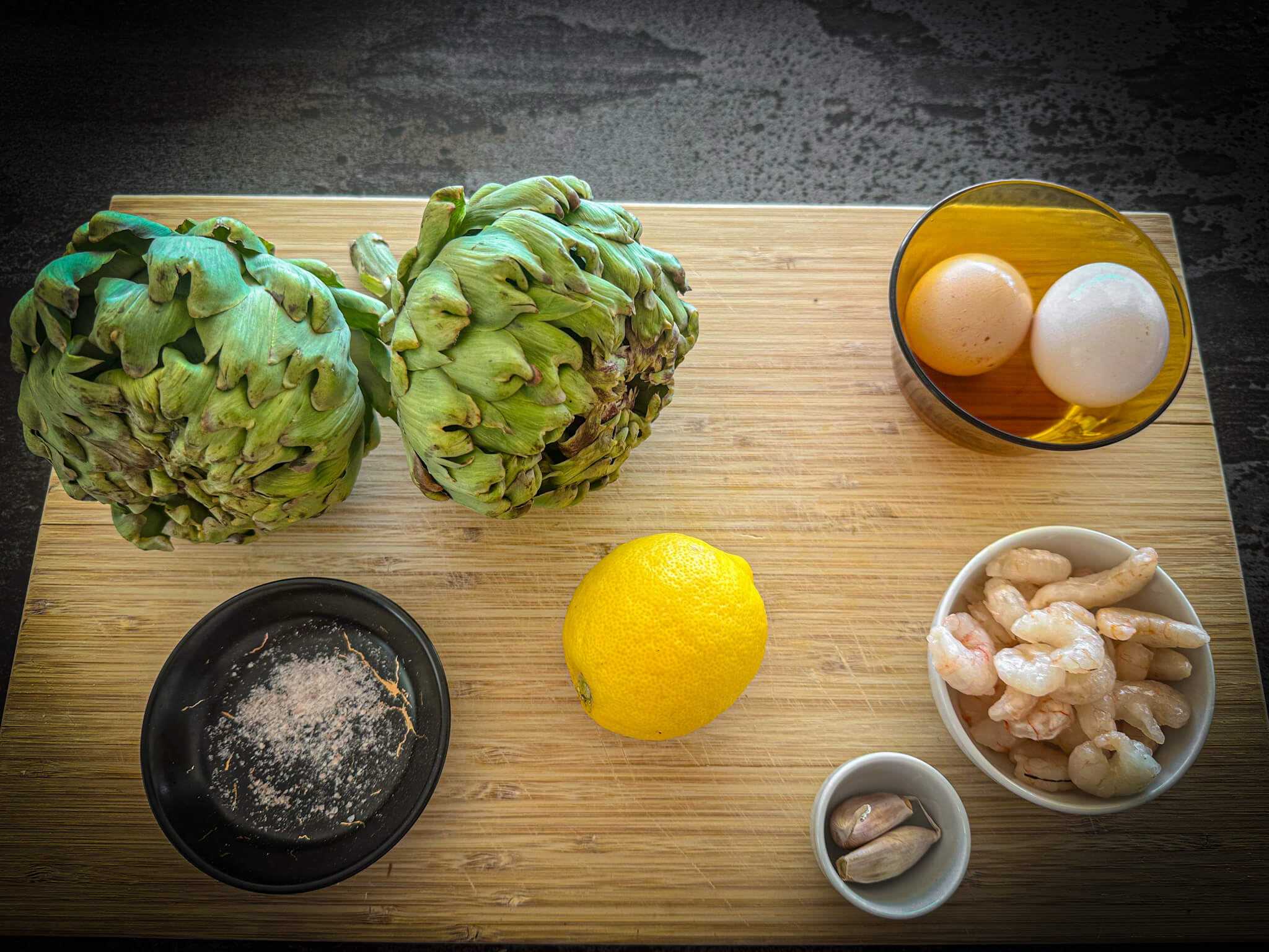 Artichoke Hearts with Garlic Shrimp ingredients 1