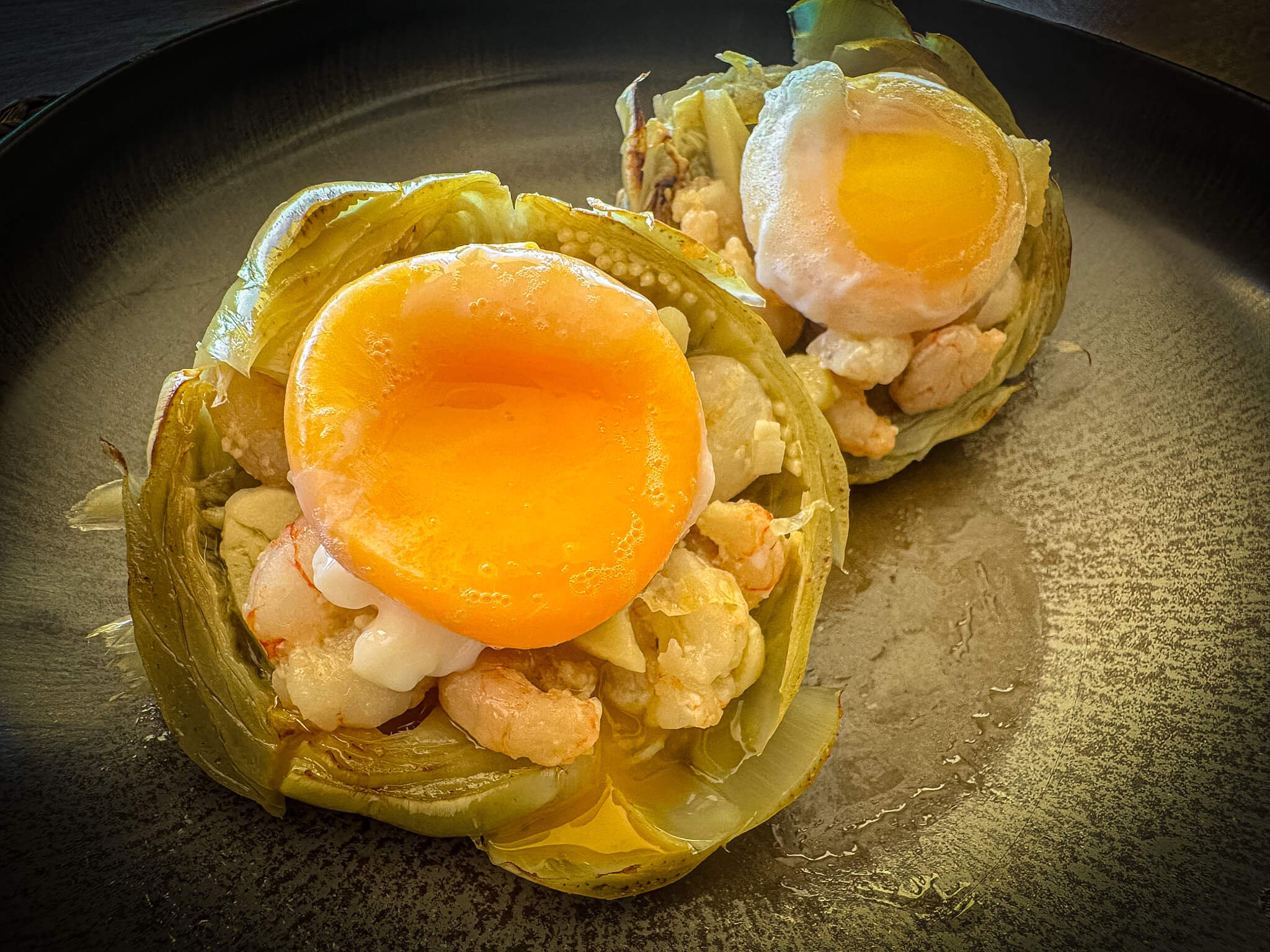 Artichoke Hearts with Garlic Shrimps Plated 4
