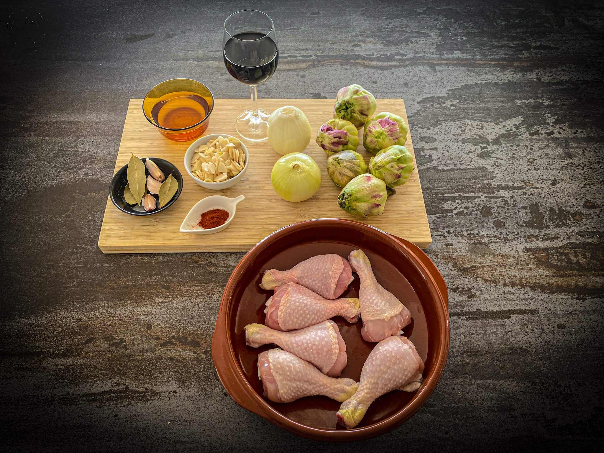 Chicken and Artichokes with Pedro Ximénez Reduction ingredients 2