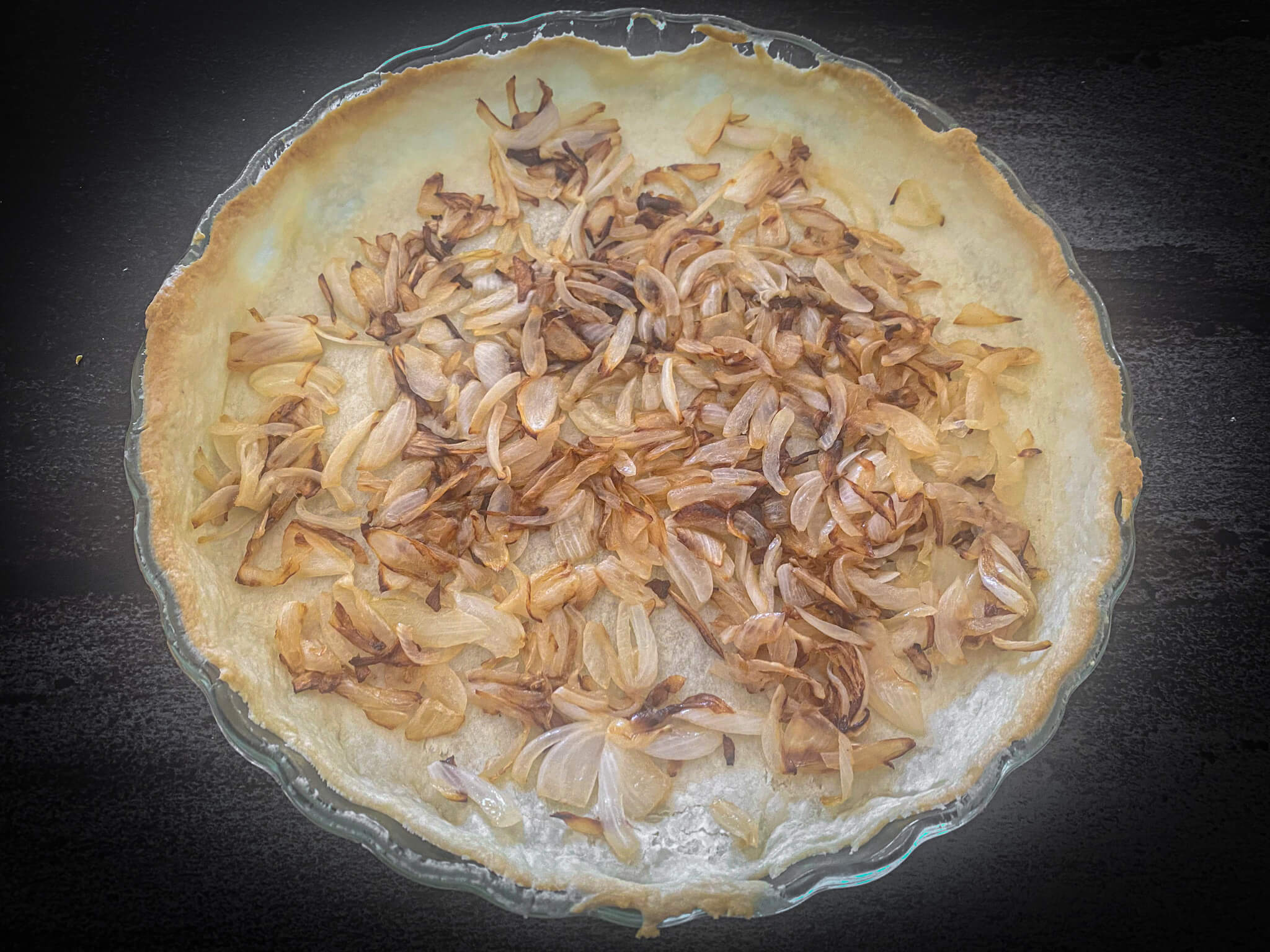 Easy Tomato & Ham Quiche assembling 1