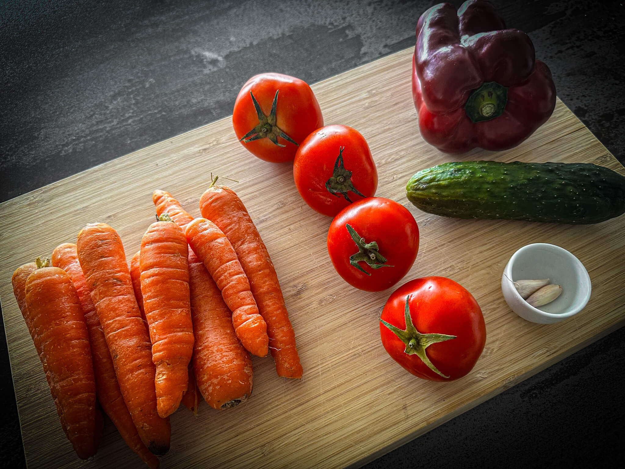 Refreshing Spanish Carrot Gazpacho ingredients 3
