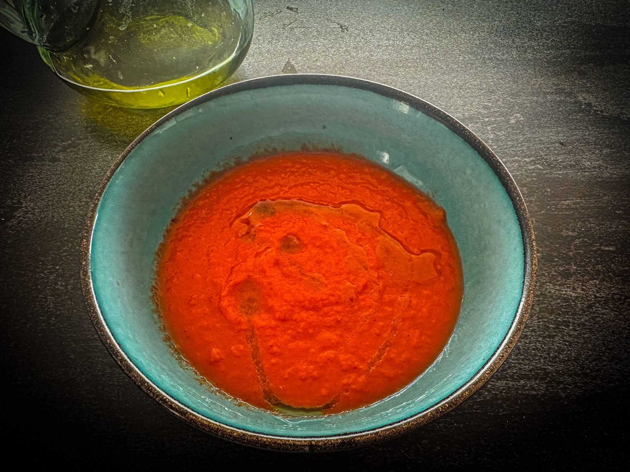 Refreshing Spanish Carrot Gazpacho plated 1