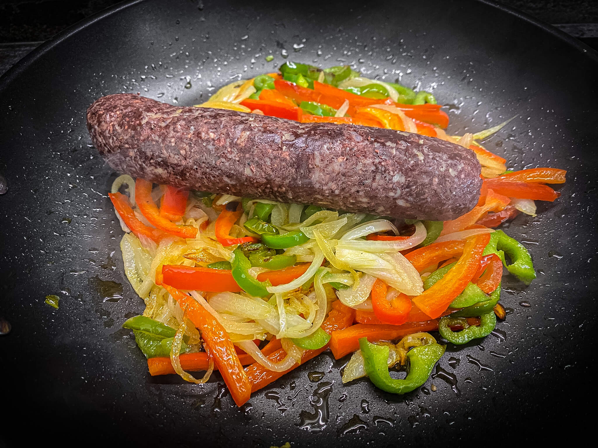 Rice Sausage Scramble add sausage 1