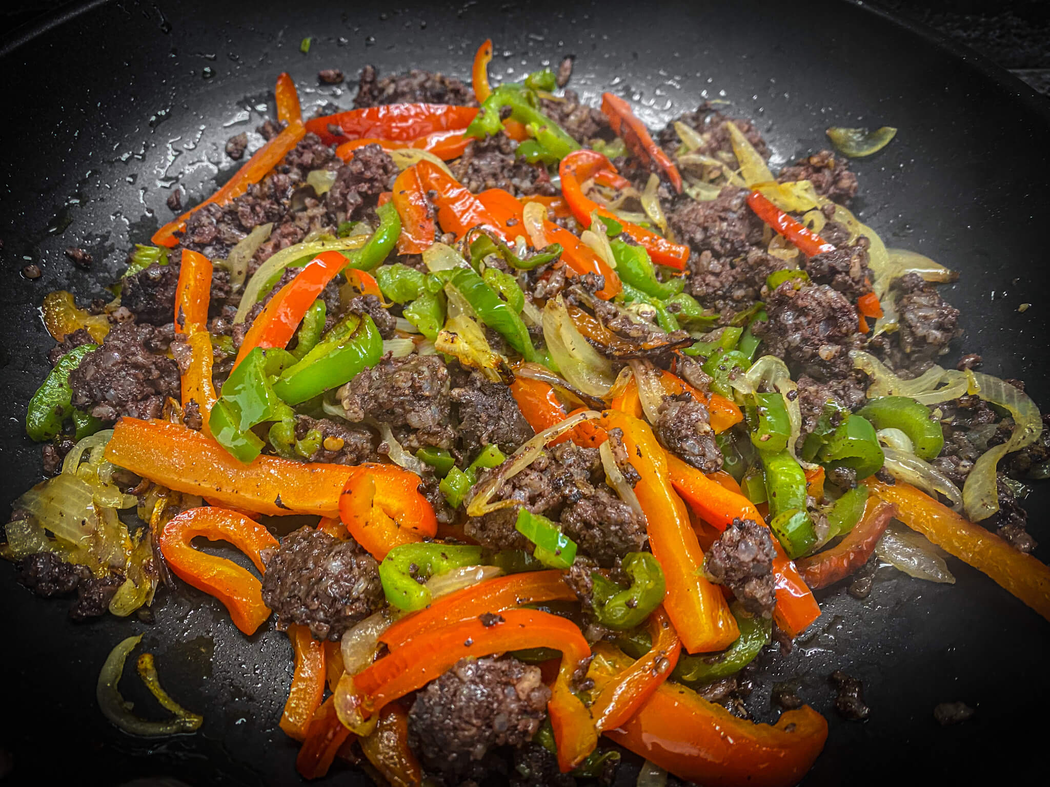 Rice Sausage Scramble mix blood sausage 3