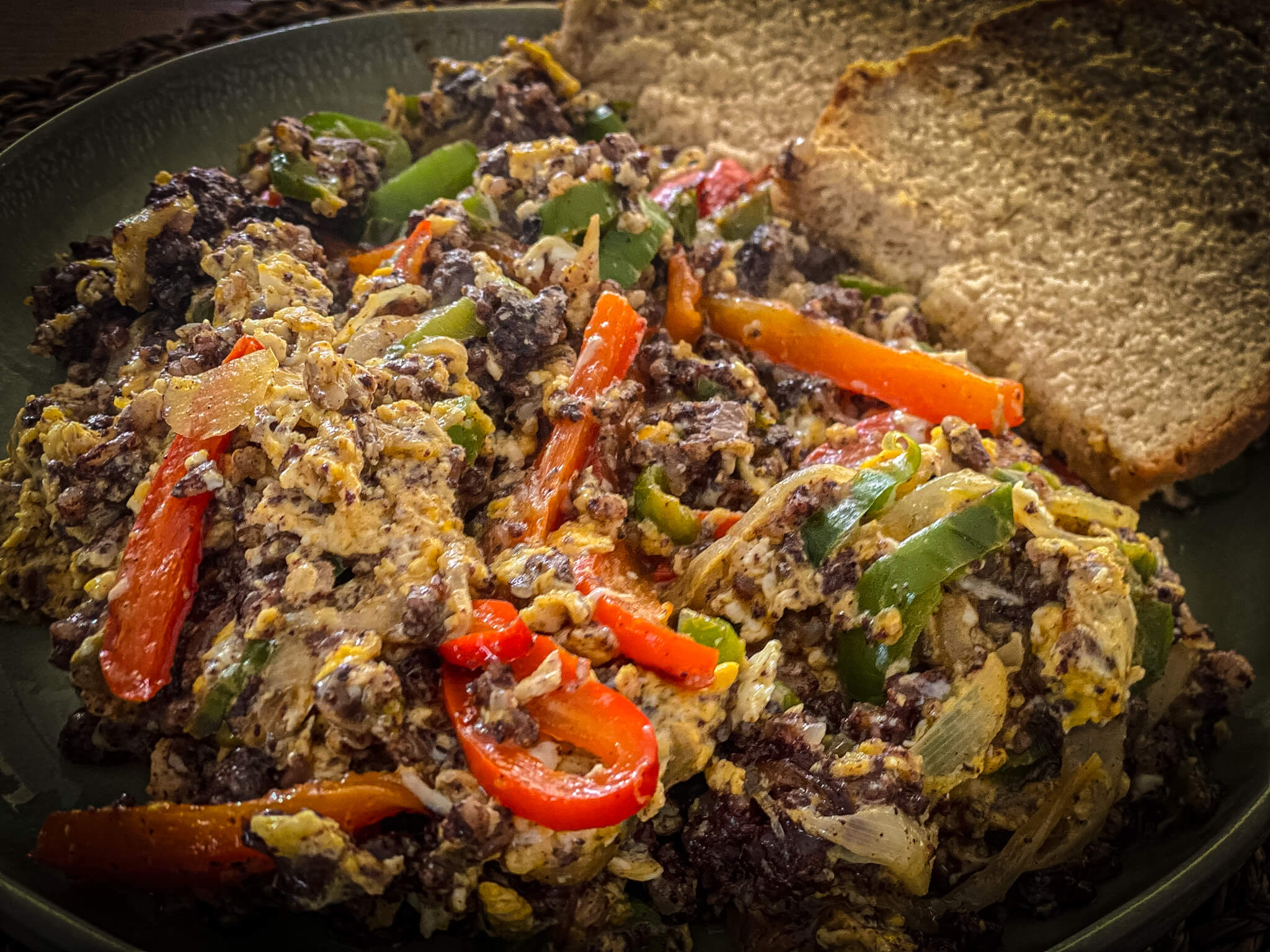 Rice Sausage Scramble plated 2