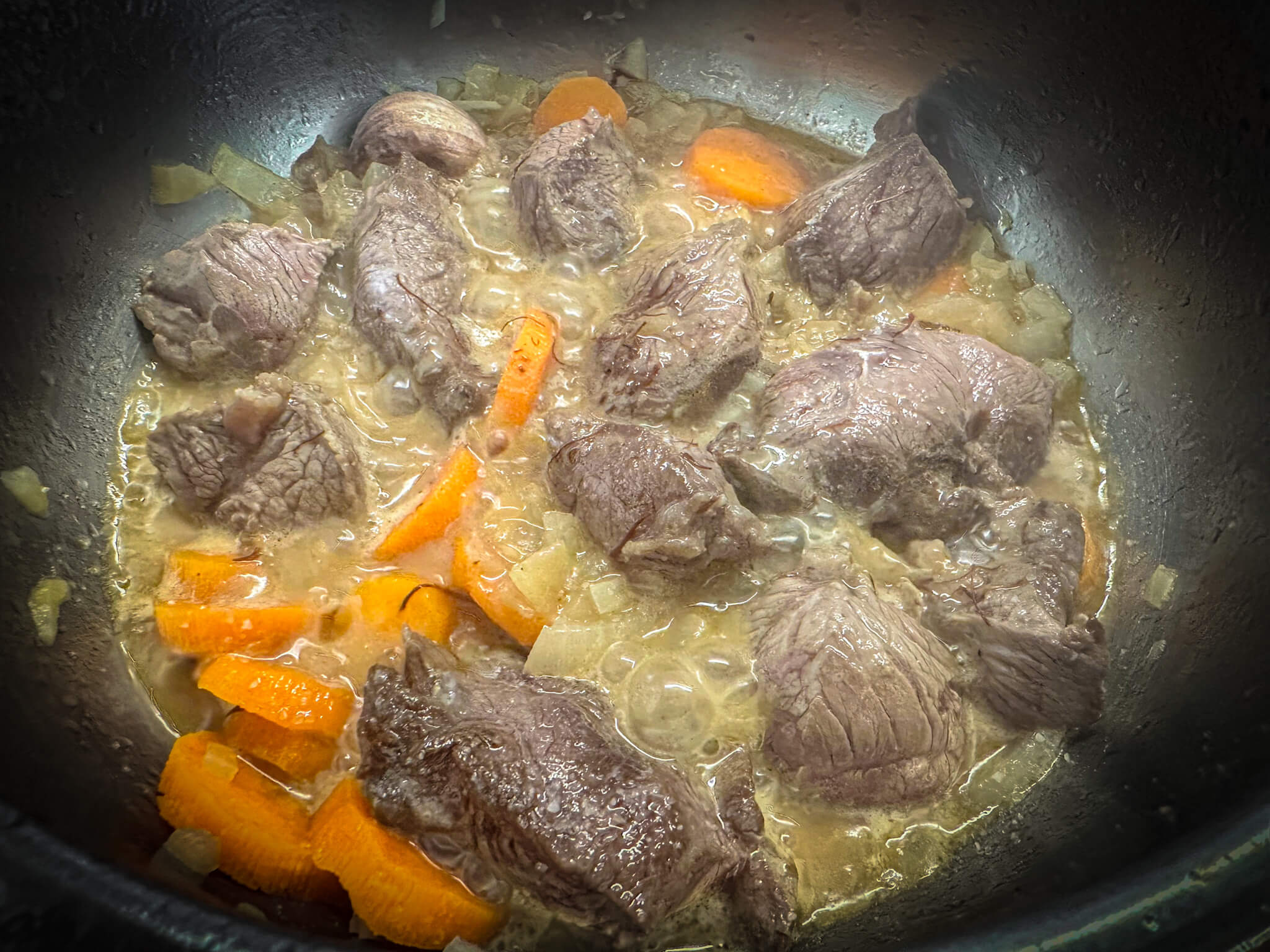 Spanish Beef Stew with Potatoes add wine and saffron 2