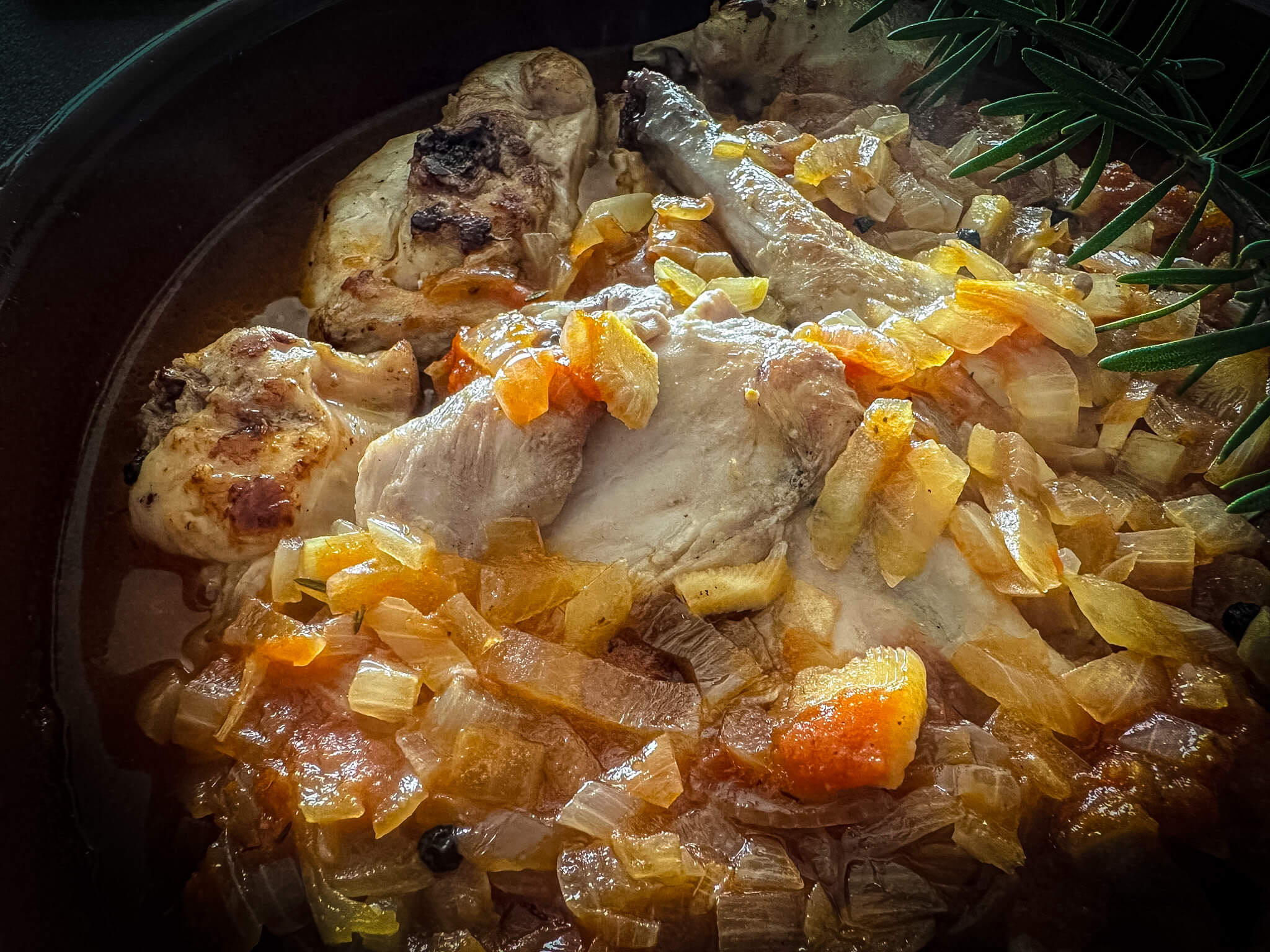 Spanish Rabbit & Snails Stew add liquid