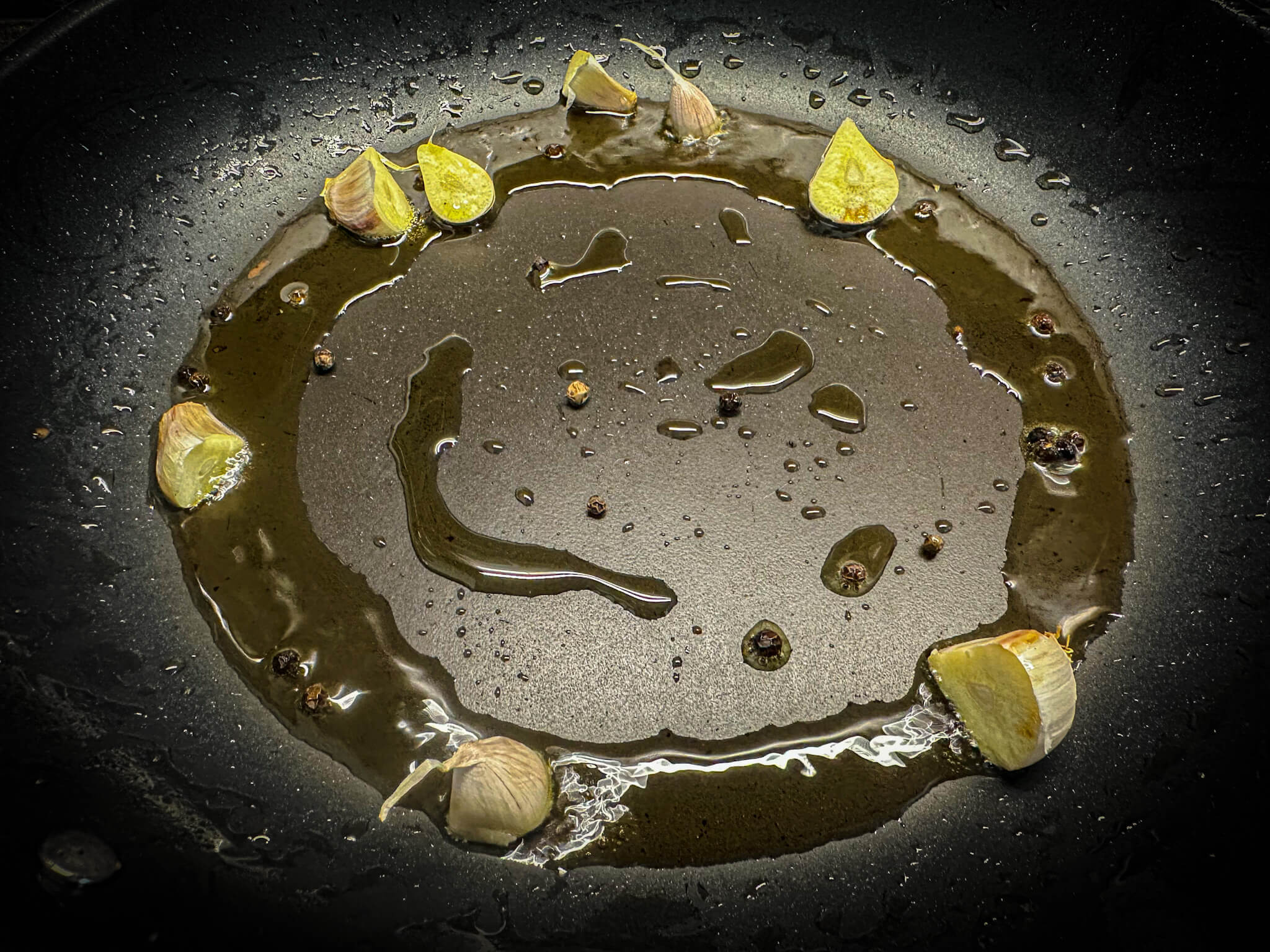 Spanish Rabbit & Snails Stew pan garlic
