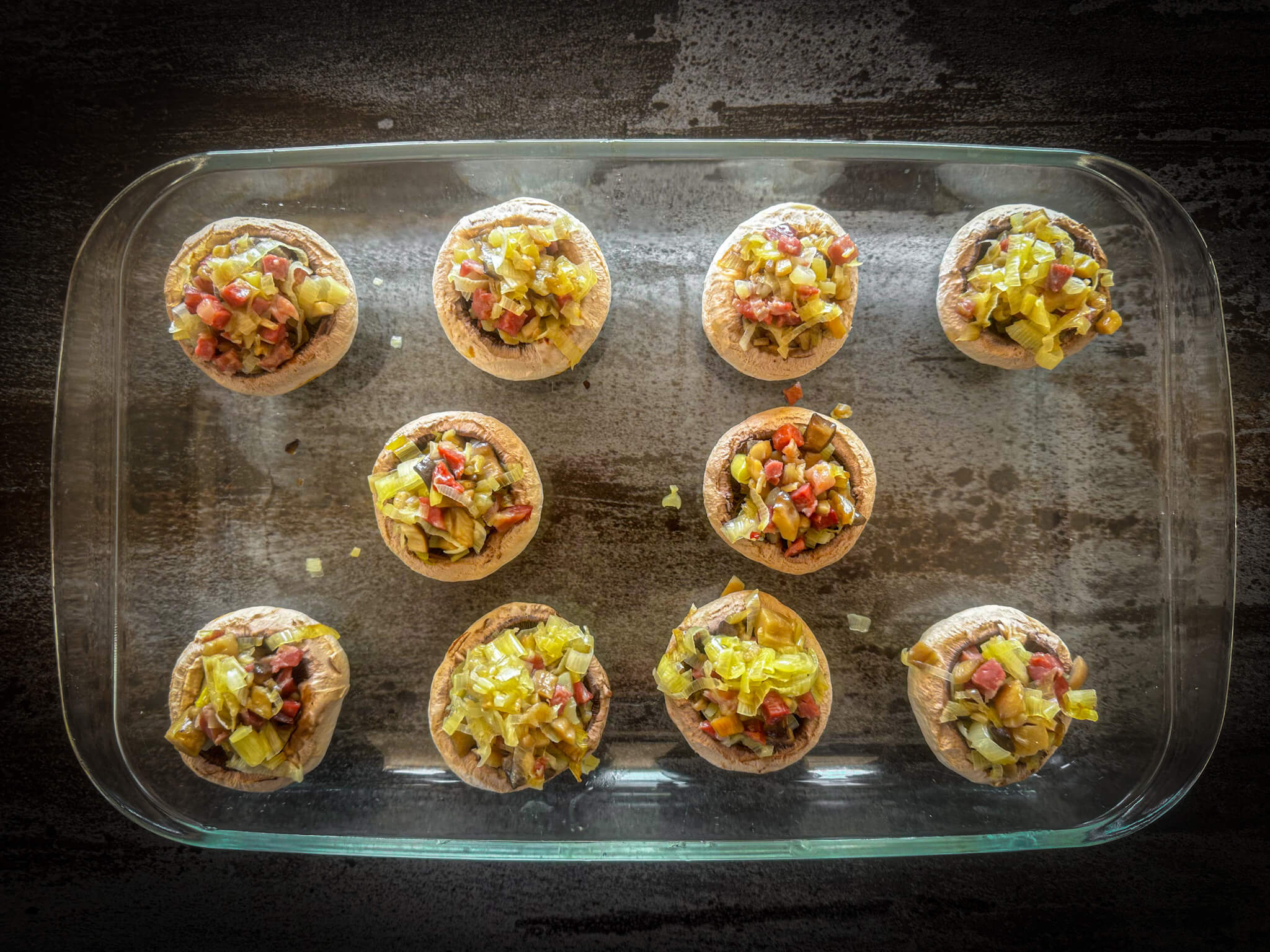 Spanish Stuffed Mushrooms backing to golden perfection