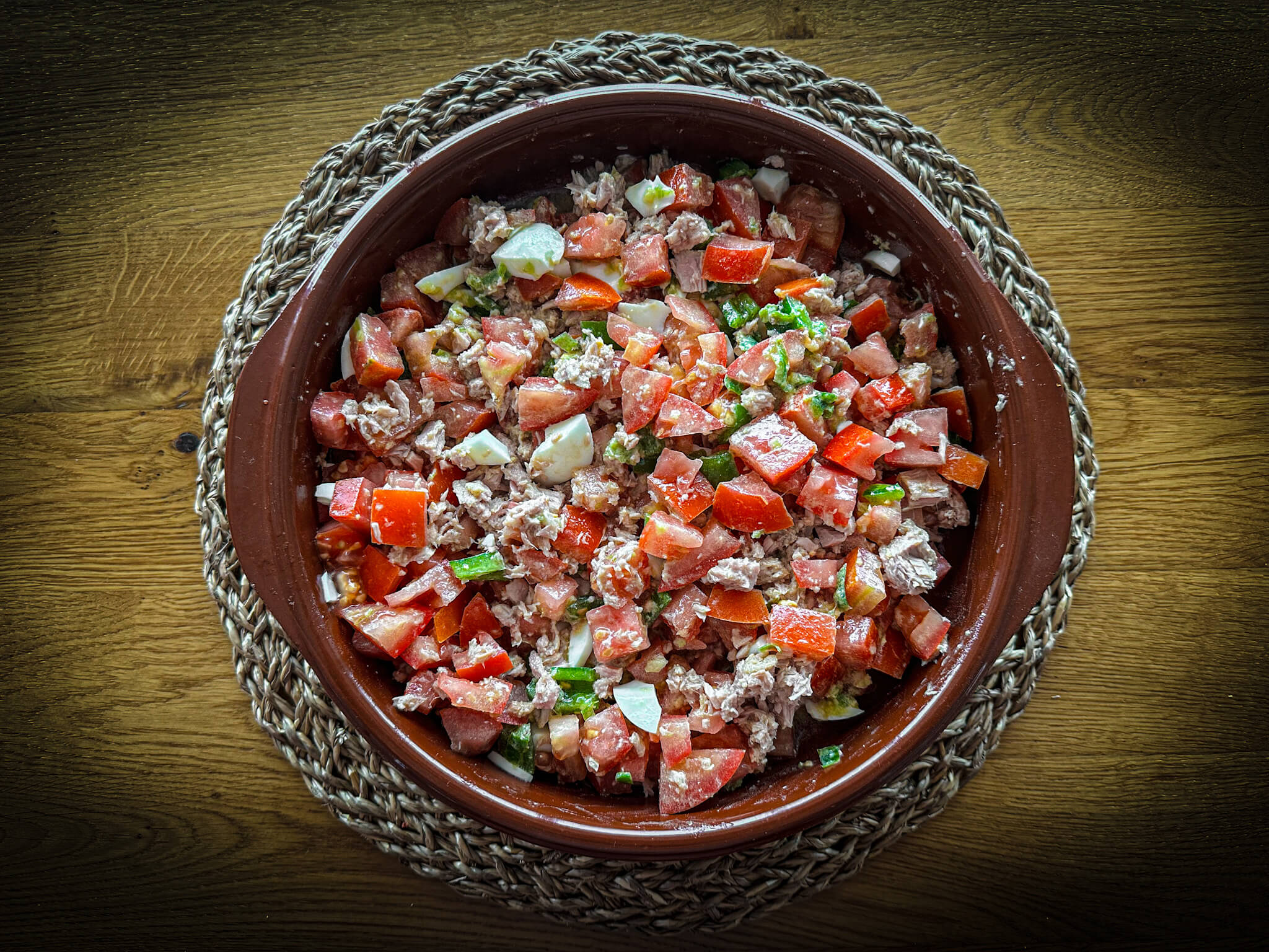 Andalusian Pipirrana prepared presentation