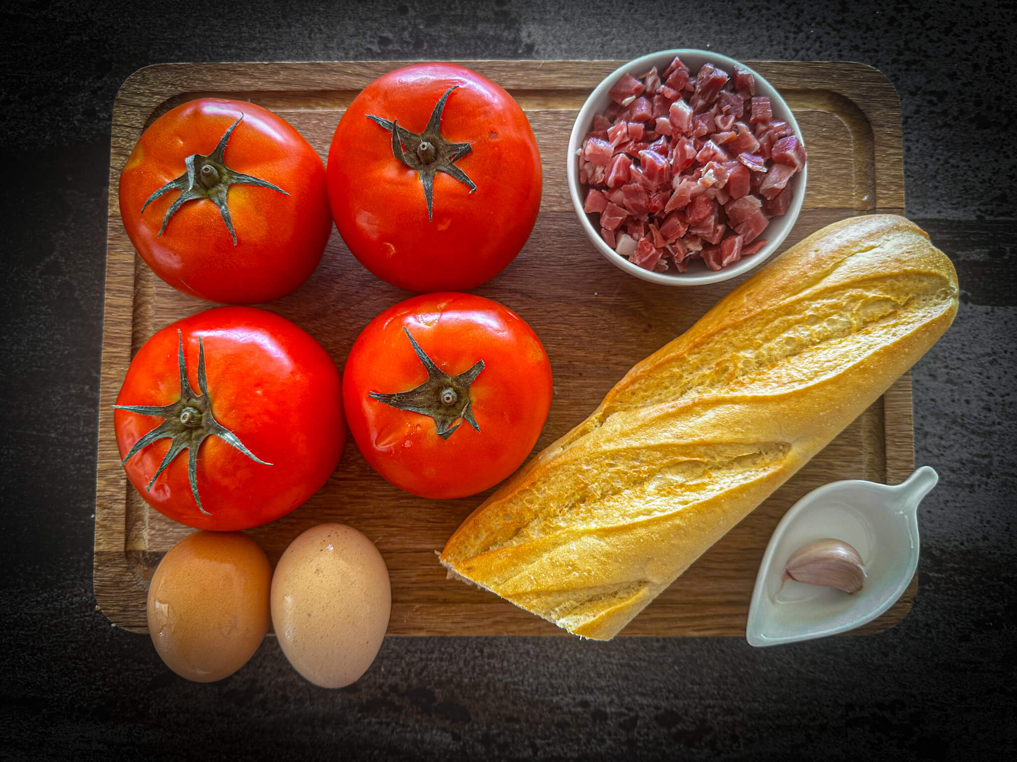 Authentic Salmorejo Cordobés ingredients