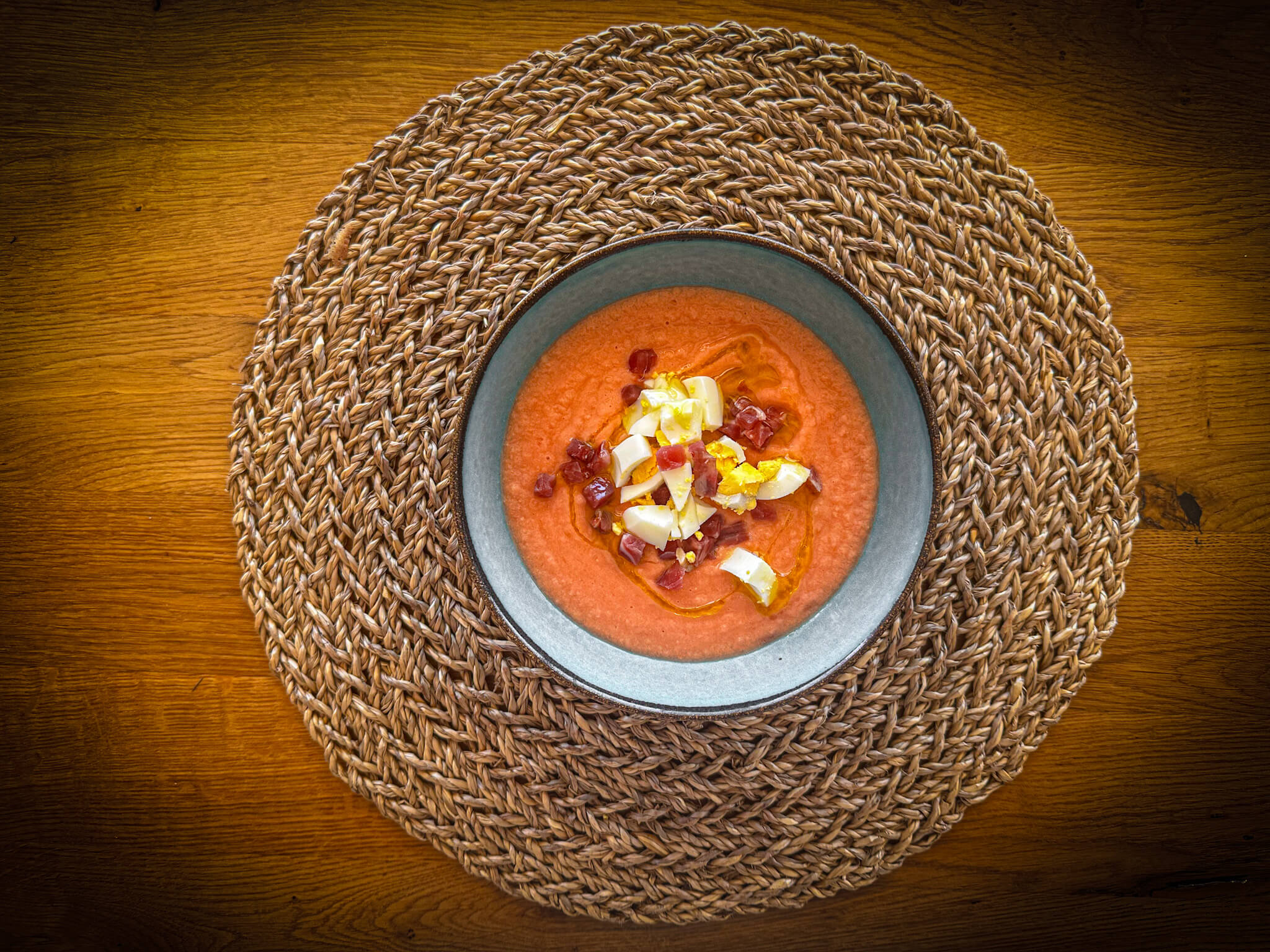 Authentic Salmorejo Cordobés plate