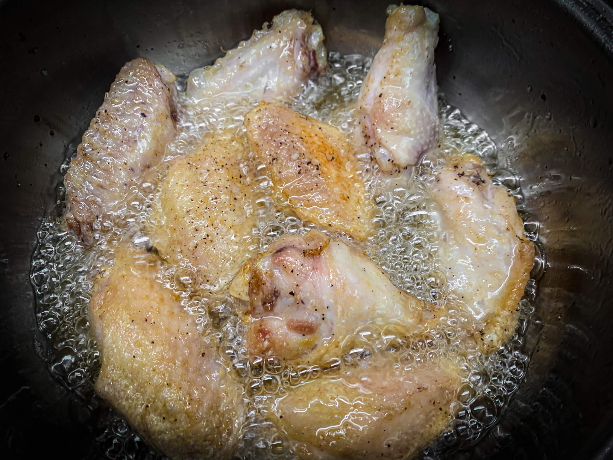 Chicken Wings frying 2