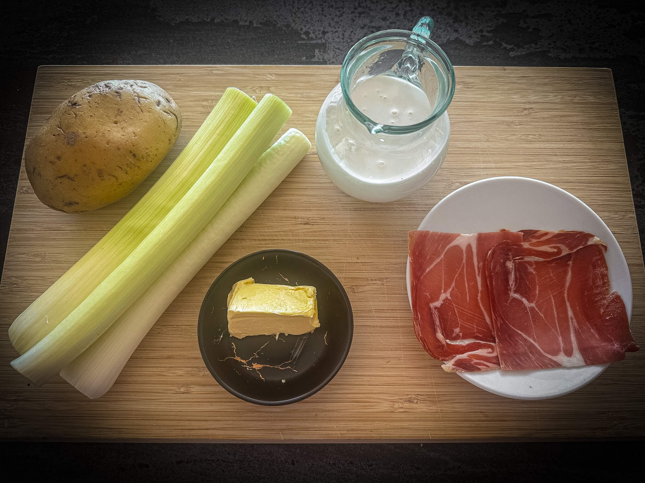Classic French Vichyssoise ingredientes
