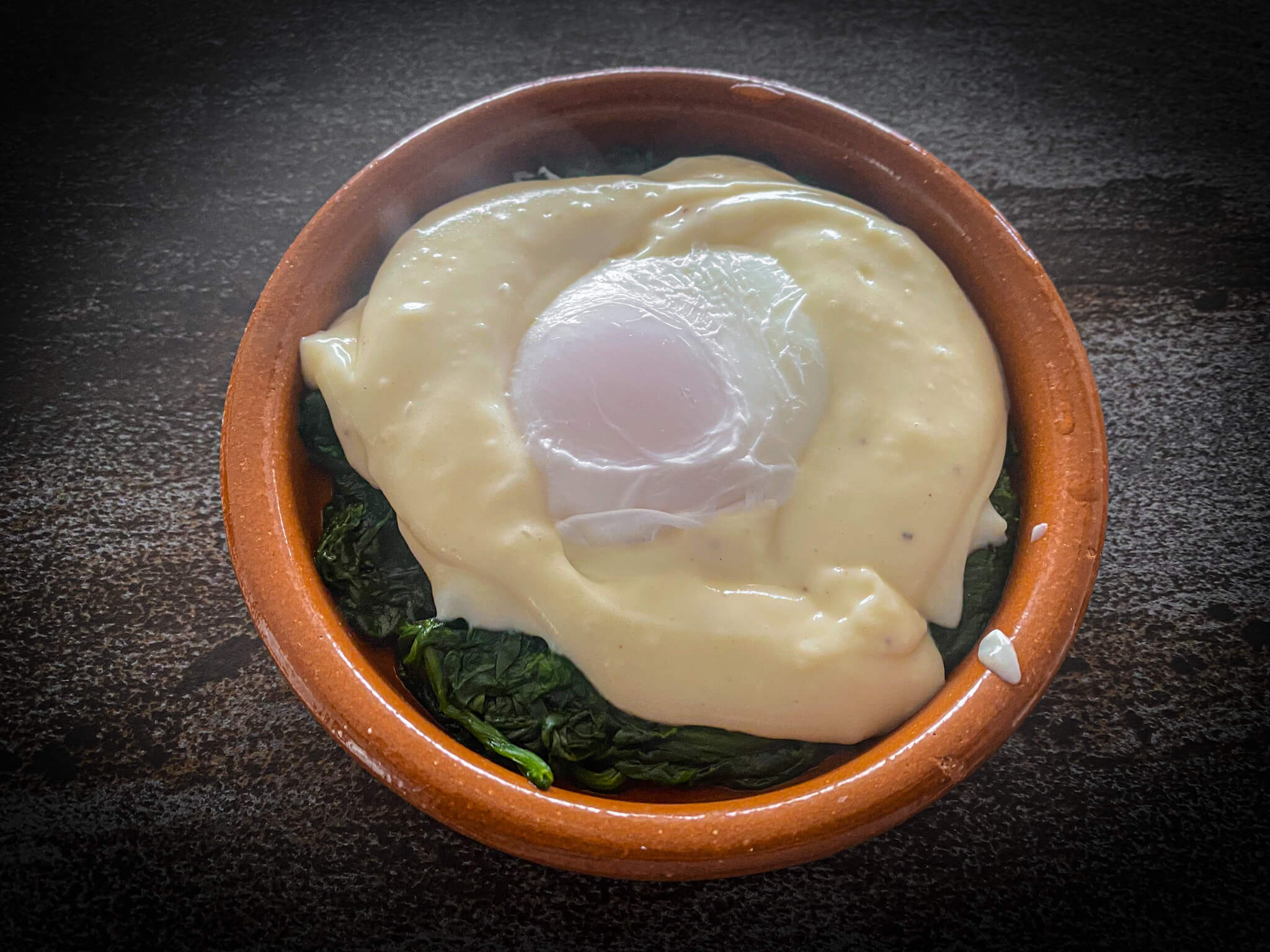 Creamy Eggs Florentine assembly 2