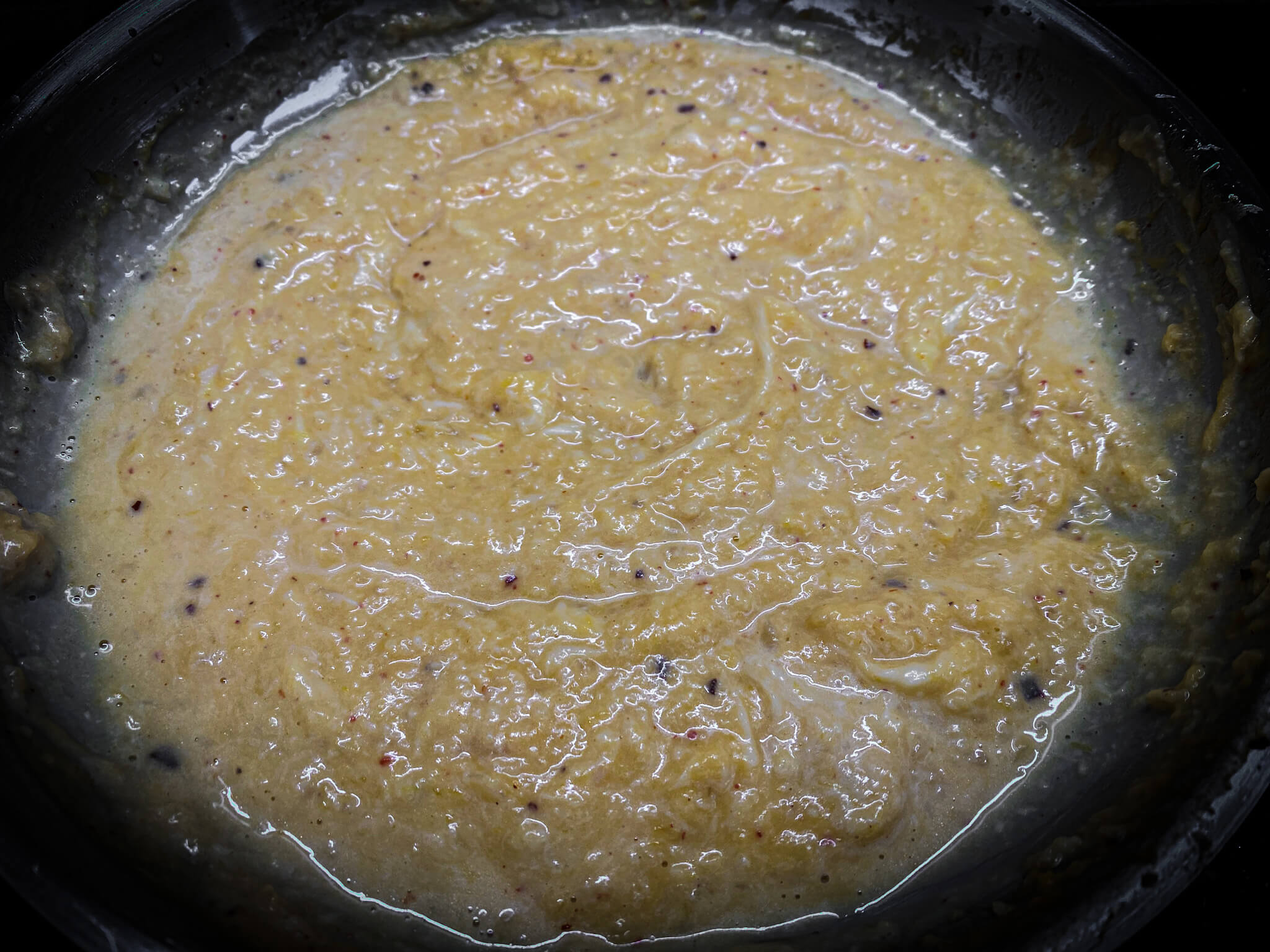 Creamy Pumpkin Radiatori Pasta add liquid