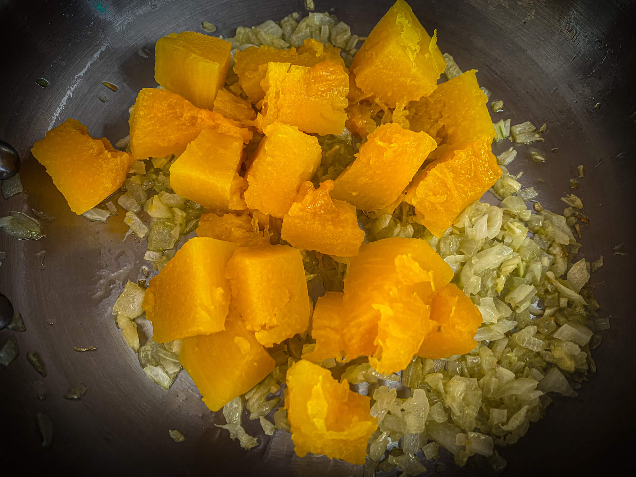 Creamy Pumpkin Radiatori Pasta add pumpkin