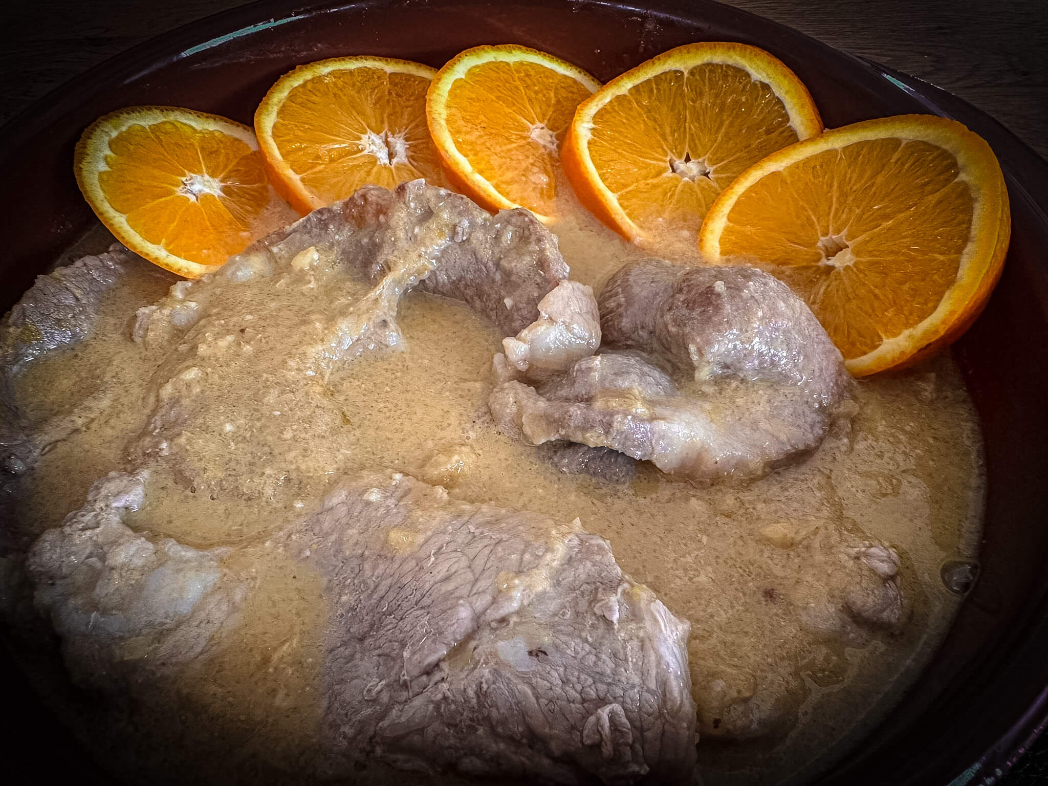 Orange Pork Loin Presentation