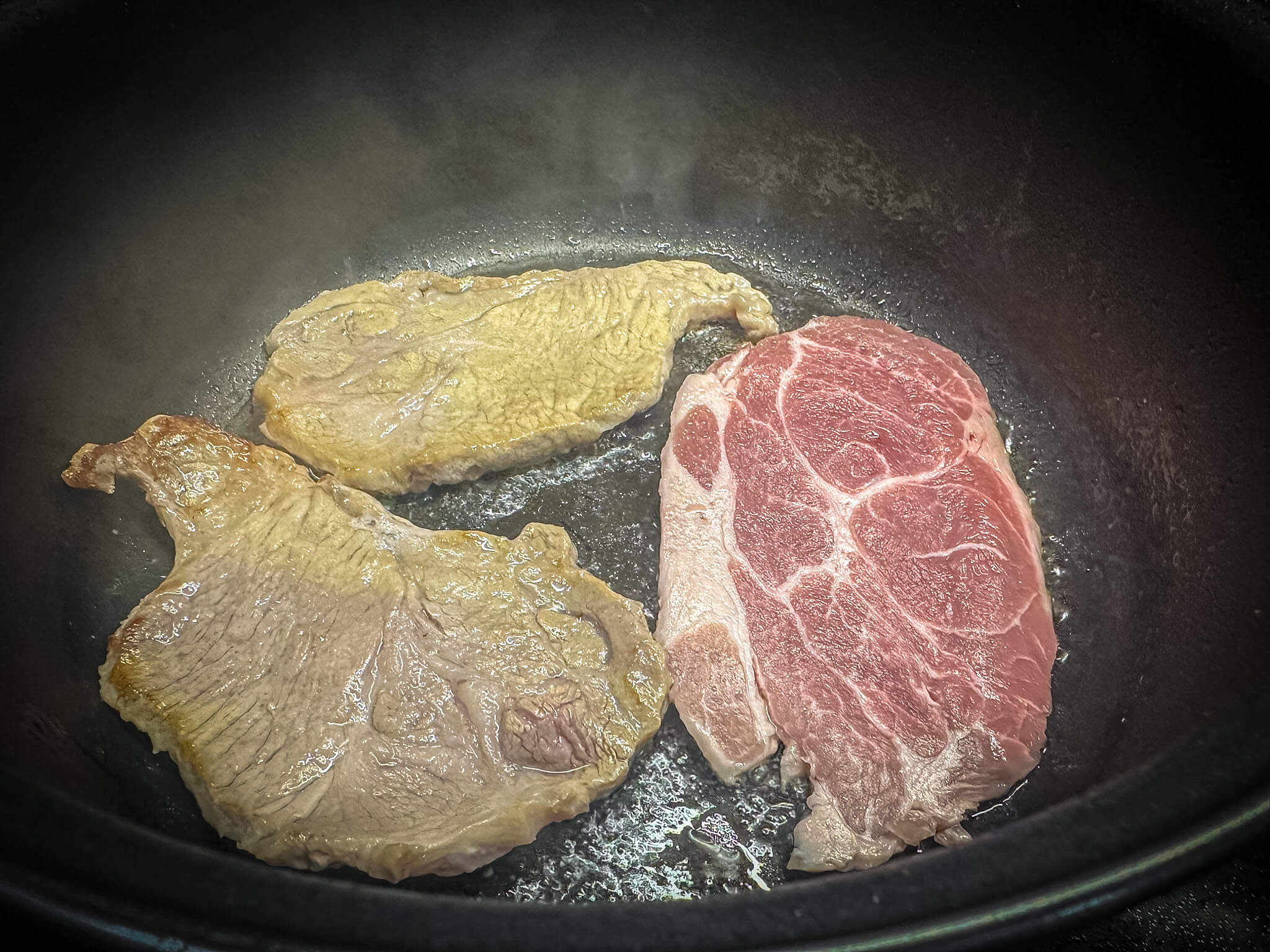 Orange Pork Loin searing 1