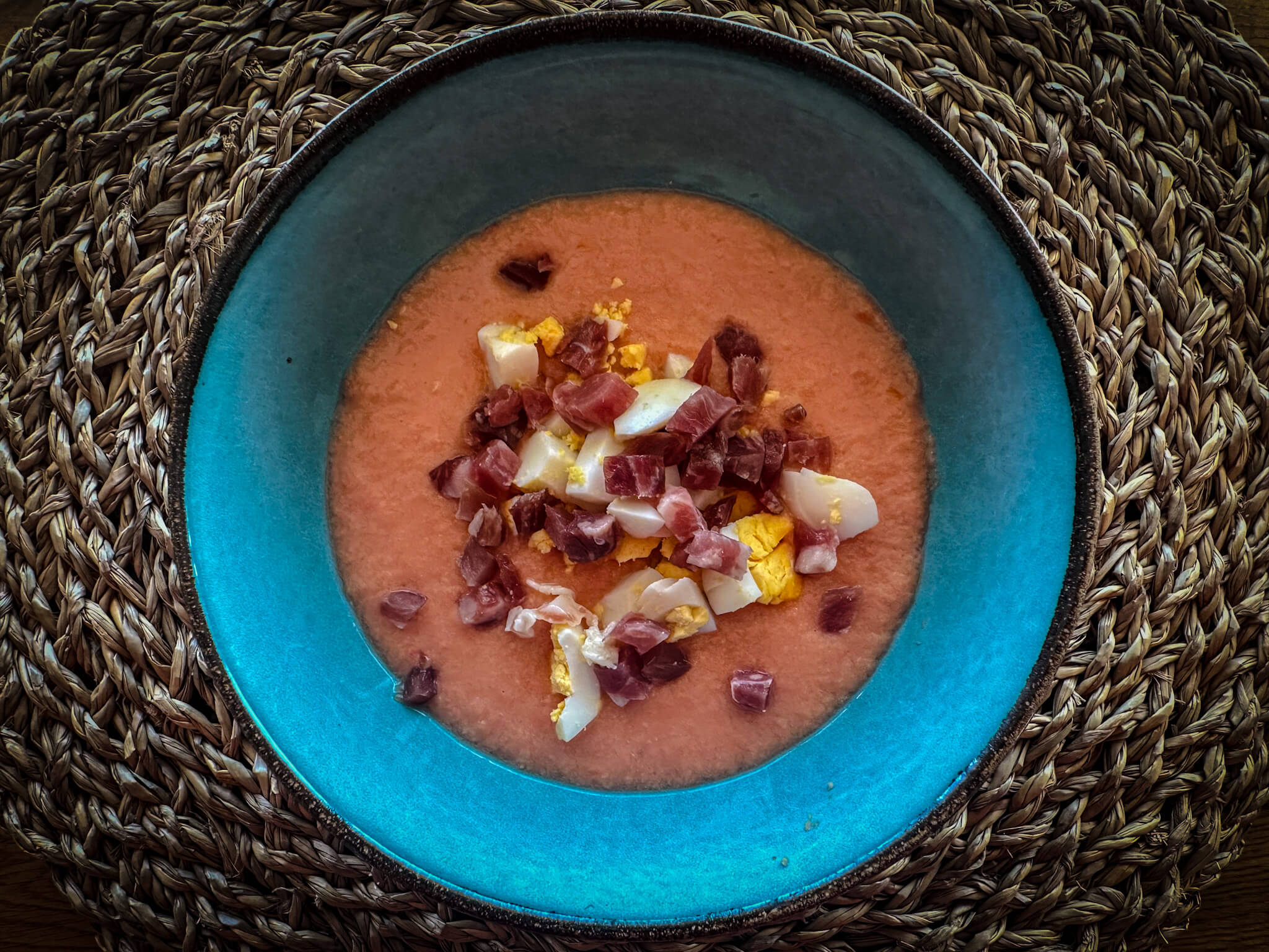 Salmorejo Cordobés Authentic plate presentation