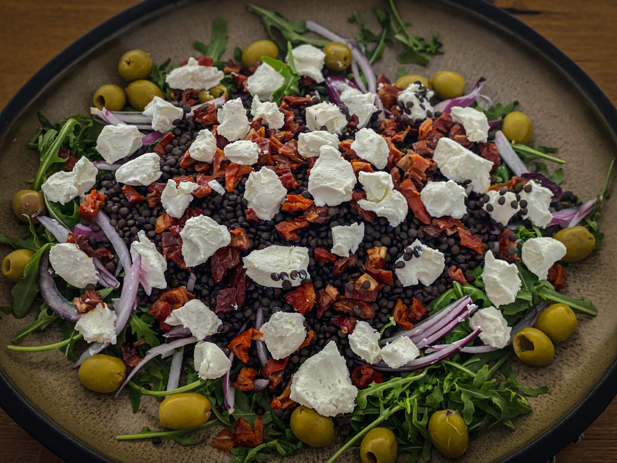 Spanish Caviar Lentil Salad serving plate zoom 1
