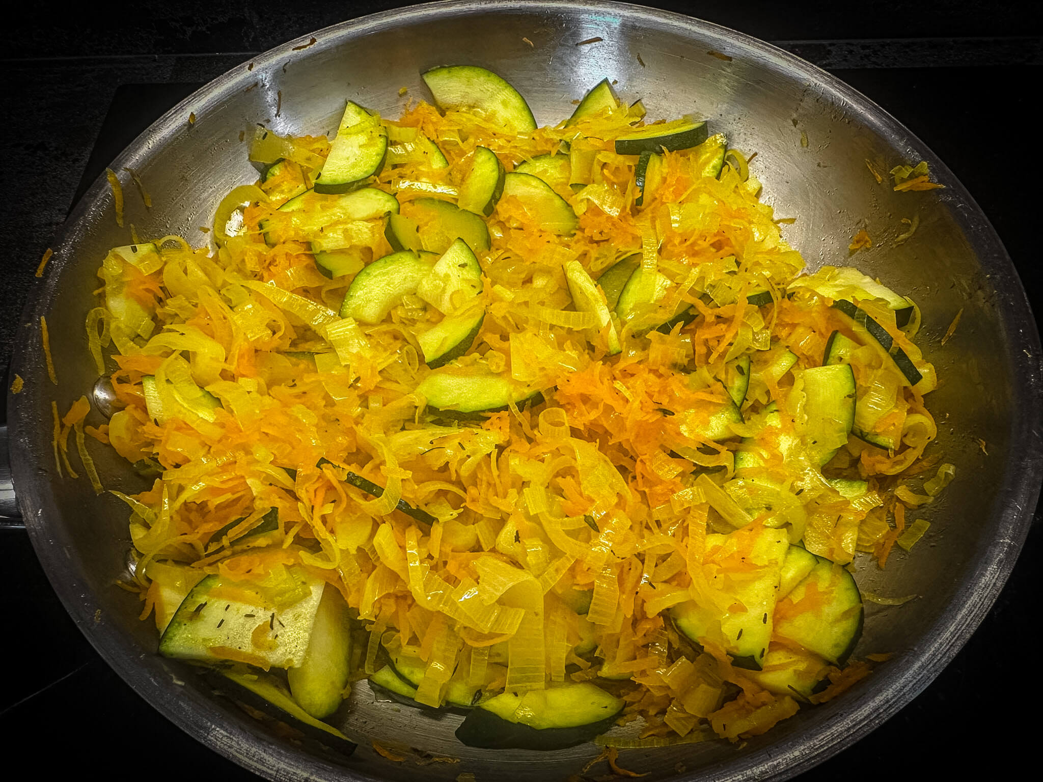 Zucchini Savory Tart vegetables fried