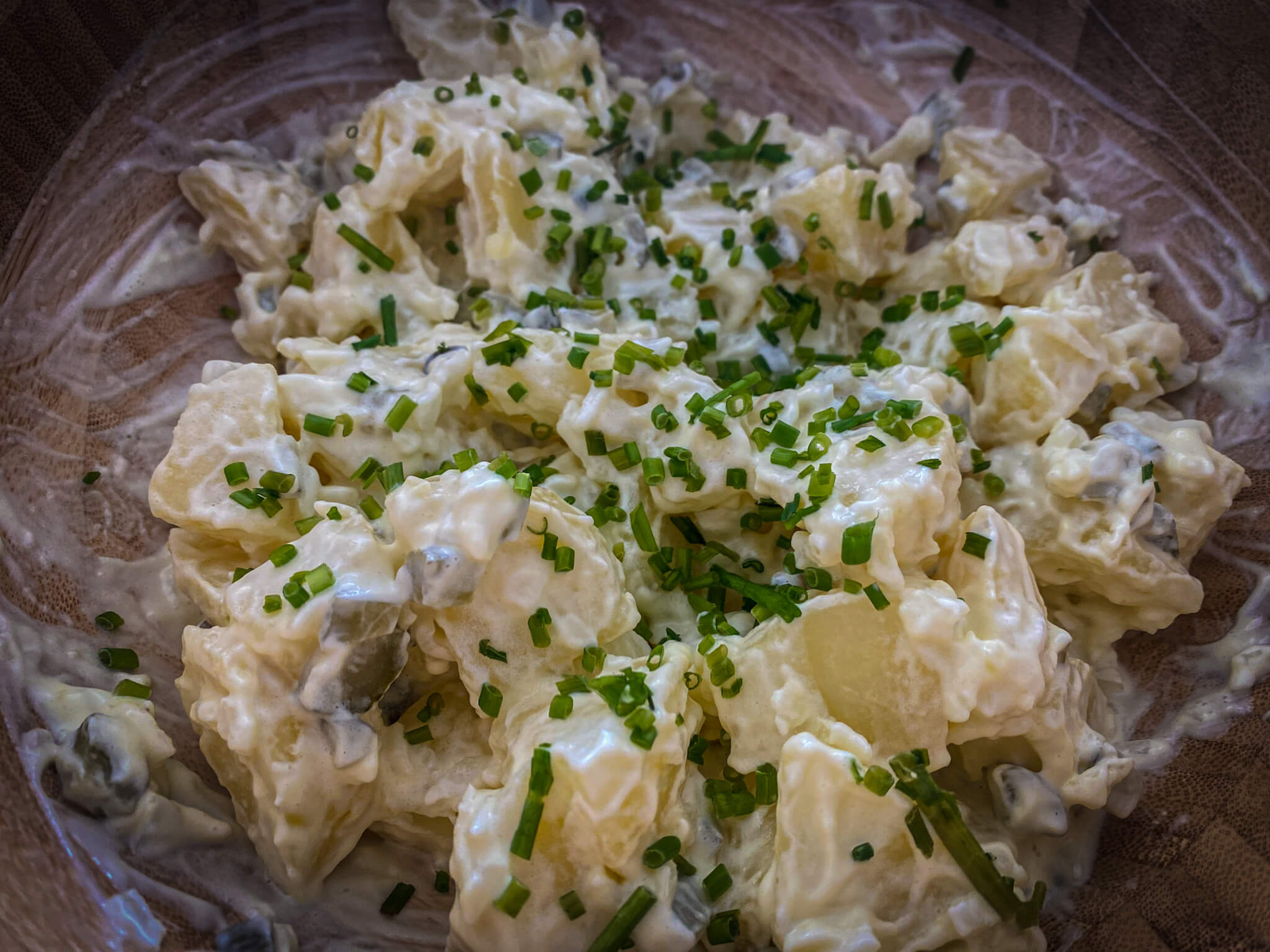 Ensalada patata mezclar 2 cerca