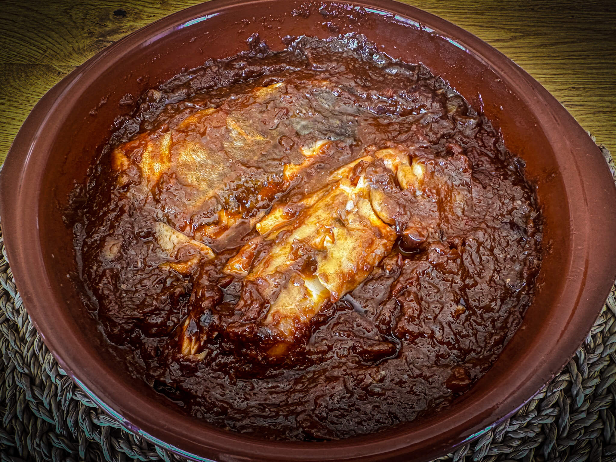Bacalao a la vizcaina Vizcaina cod sauce