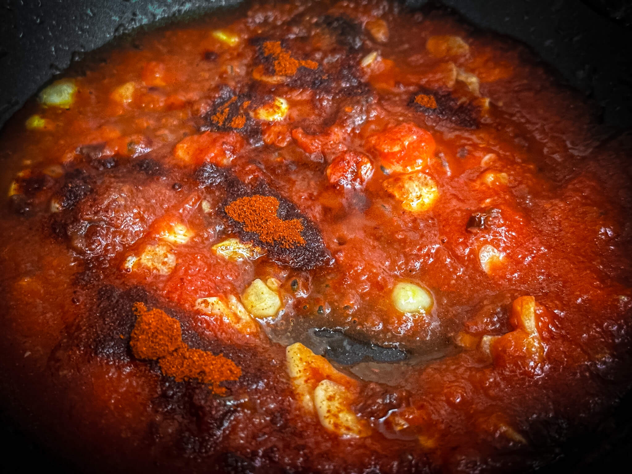 Baked Rice with Salt Cod sofrito add tomato